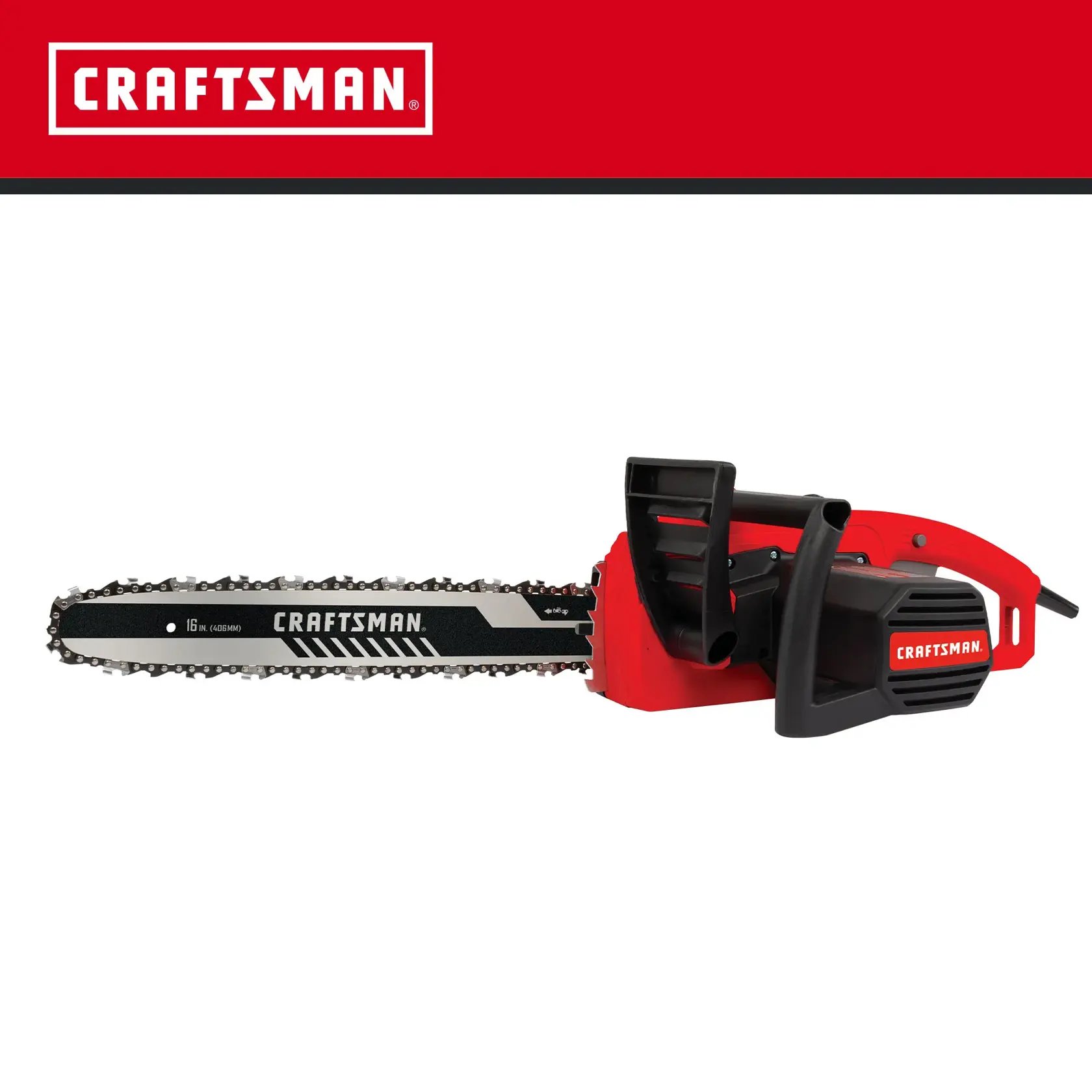 eComm Graphic CRAFTSMAN® Corded 16-Inch Electric Chainsaw (12 Amp) - Product Close Up