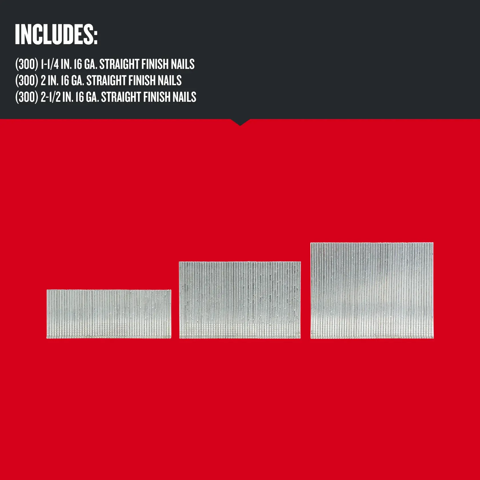 Graphic of CRAFTSMAN Fasteners: Finishing Nails highlighting product features