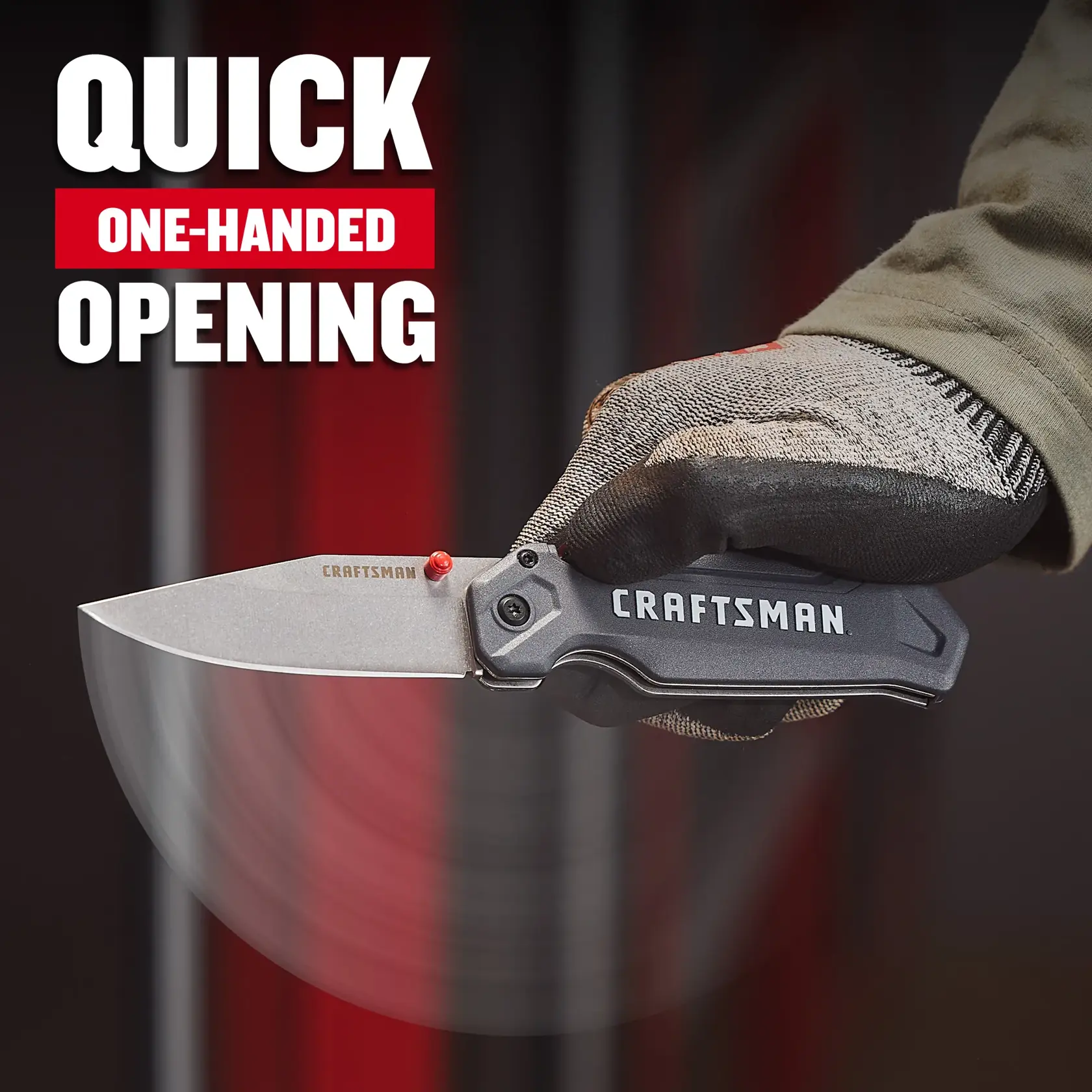 CRAFTSMAN® Push and Flip Folding Knife Pocket Knife Quick Open