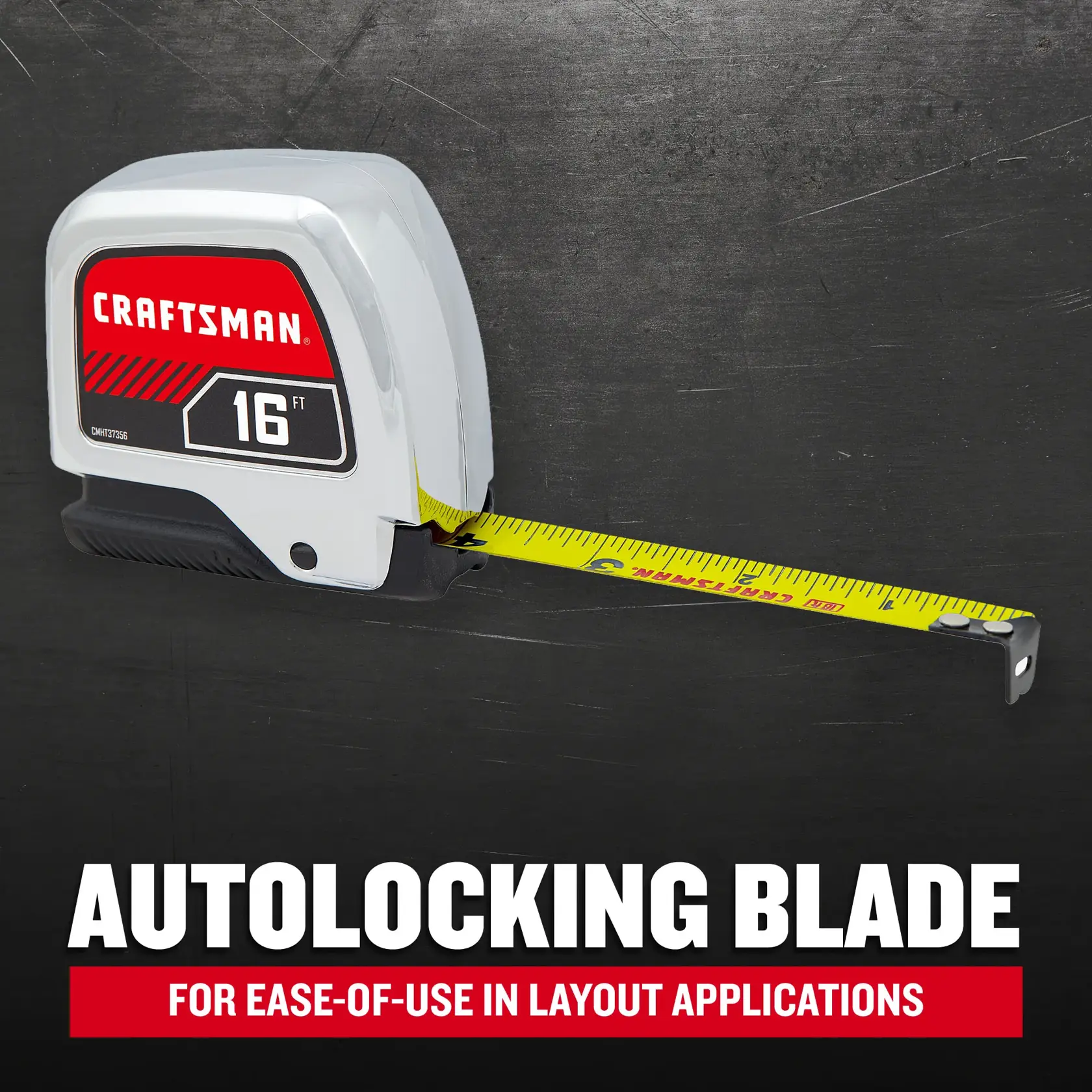 CRAFTSMAN CMHT37370S 16 ft. Chromelock Tape Measure F+B
