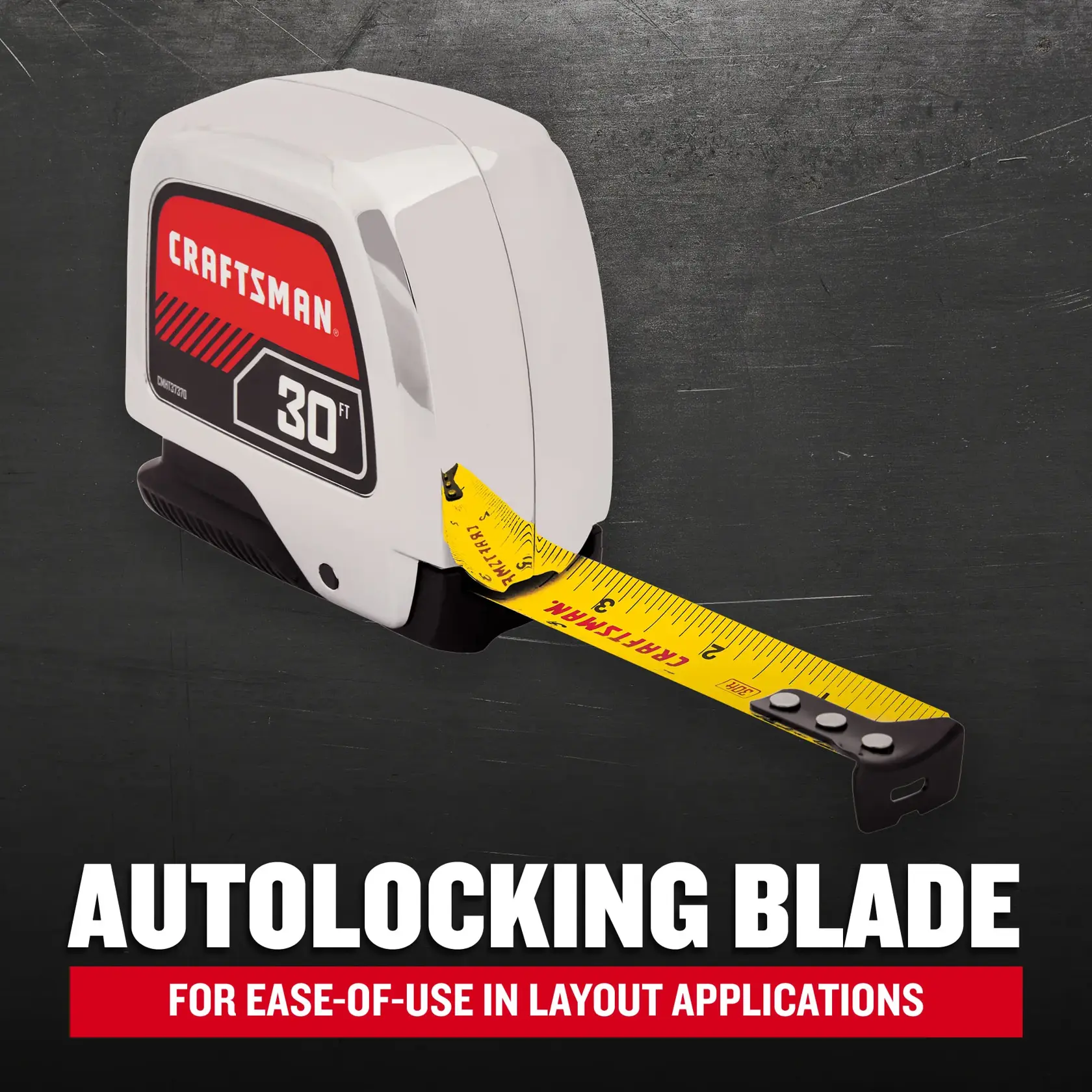 CRAFTSMAN CMHT37370S 30 ft. Chromelock Tape Measure F+B