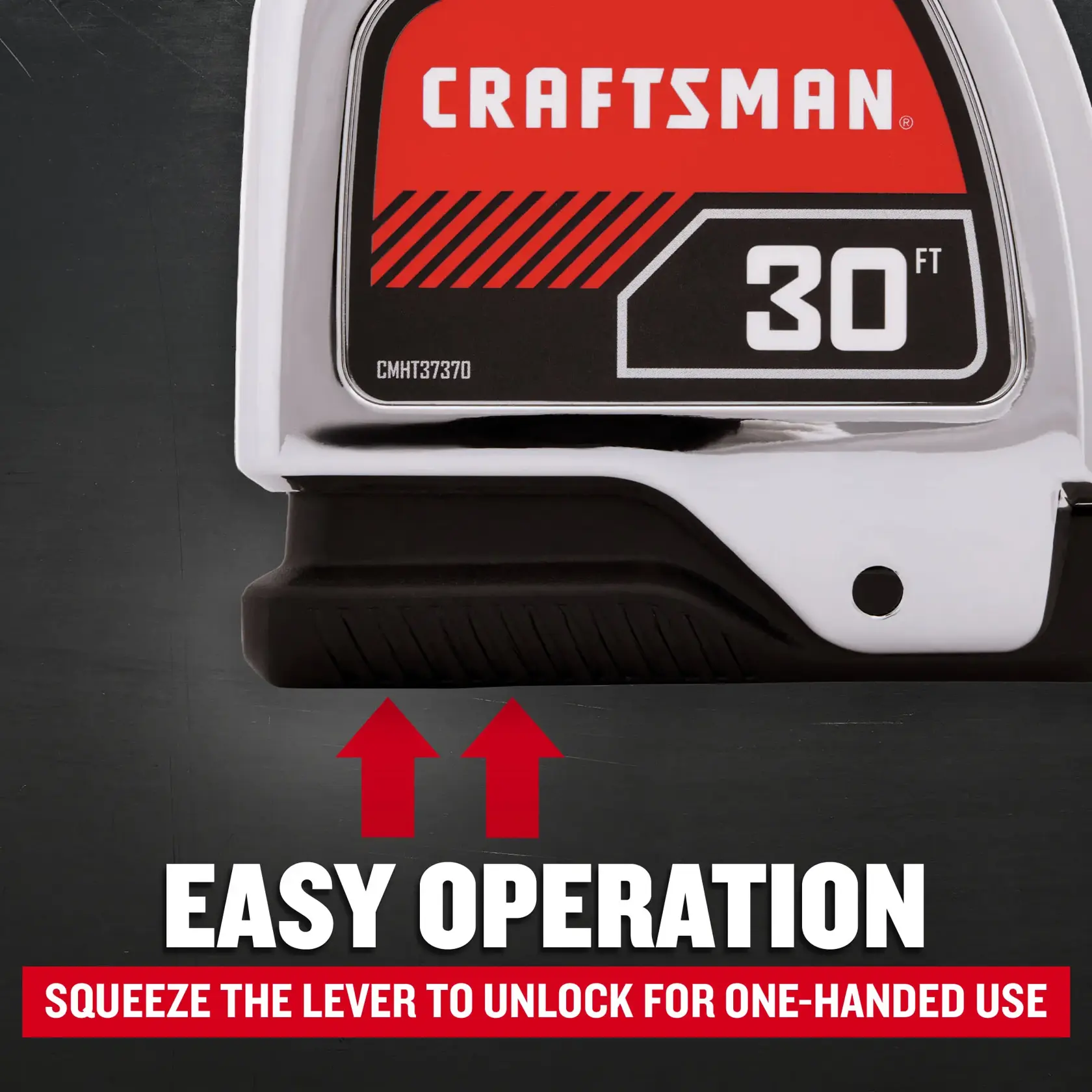 CRAFTSMAN CMHT37370S 30 ft. Chromelock Tape Measure F+B