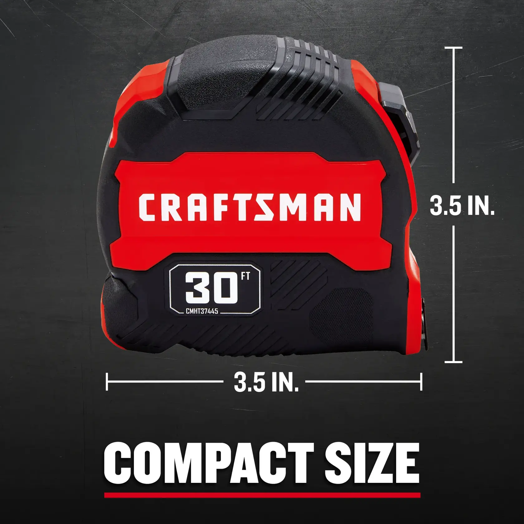 Craftsman CMHT37445S 30 ft. Compact Easy Grip Tape Measure F+B