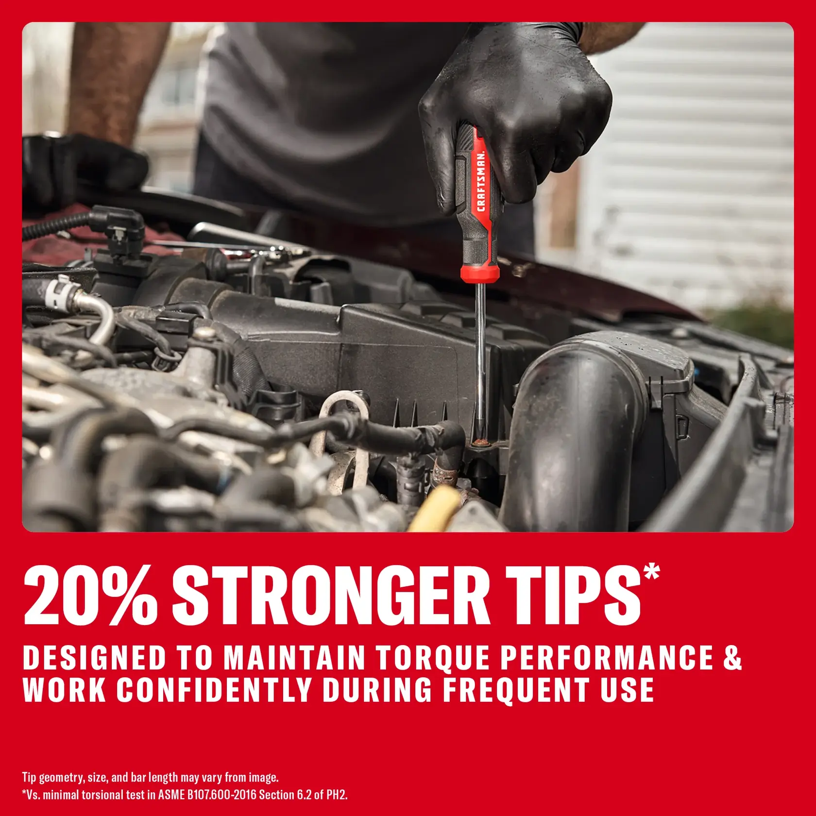 CRAFTSMAN screwdriver used in engine. SKUs: 0-29-808, CMHT65148, CMHT65155, CMHT65163, CMHT65169, CMHT65150, CMHT65131