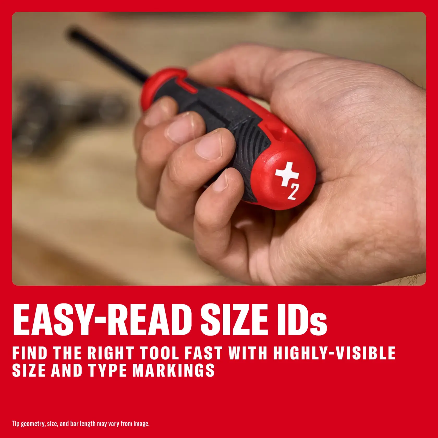 CRAFTSMAN tool handle with clear size ID. SKUs: 0-29-808, CMHT65148, CMHT65155, CMHT65163, CMHT65169, CMHT65150, CMHT65131