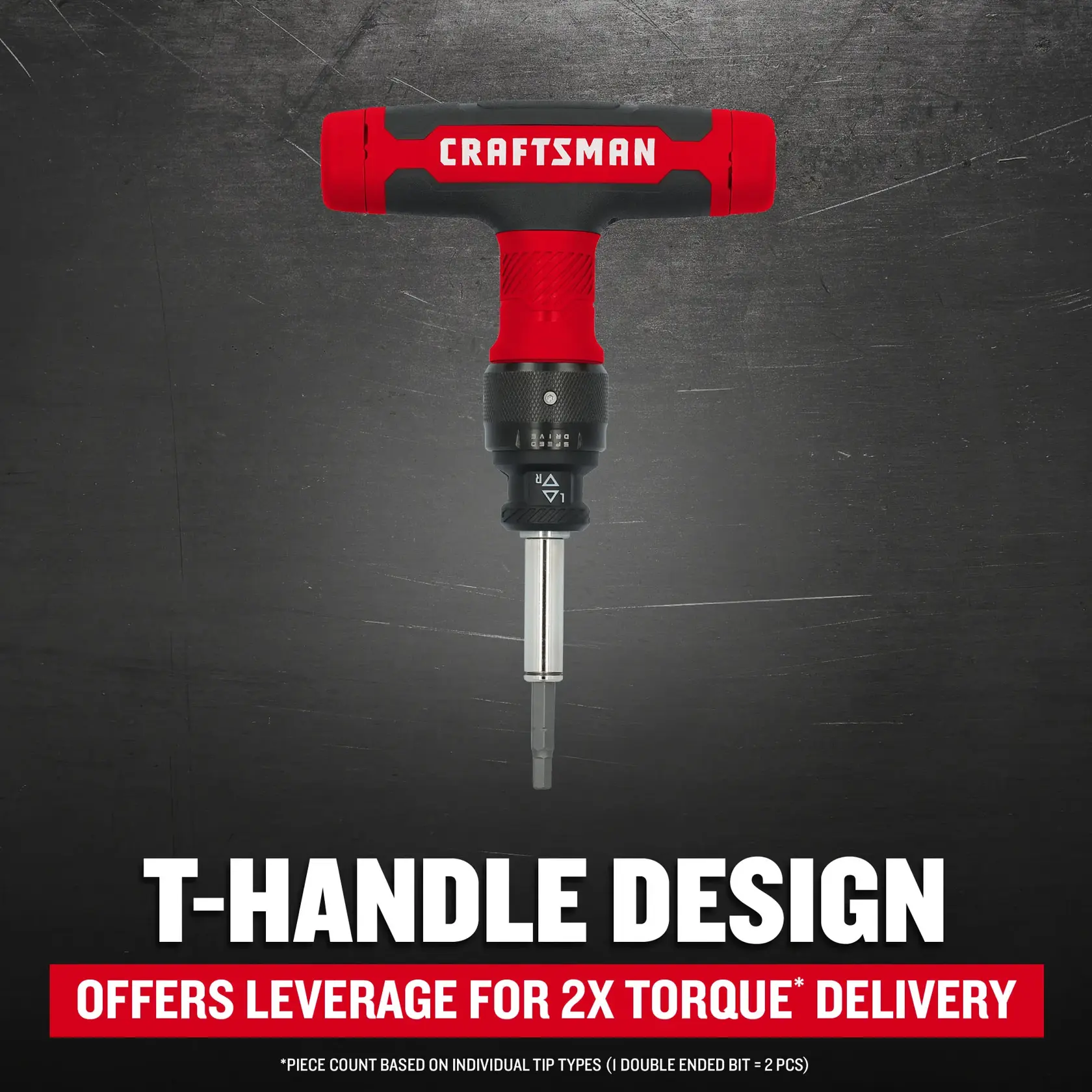 eComm Graphic CRAFTSMAN 15-Piece SpeedDrive Ratcheting T-Handle Set - 2X Torque Delivery