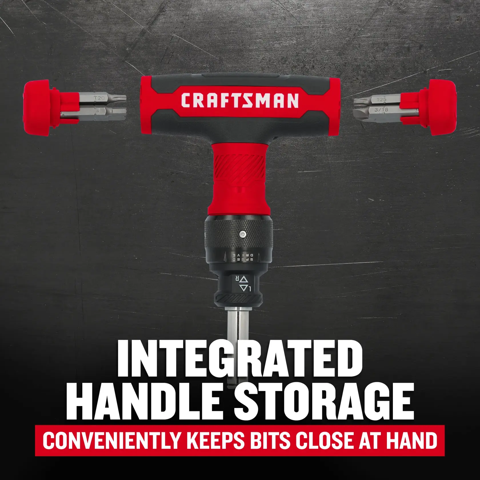 eComm Graphic CRAFTSMAN 15-Piece SpeedDrive Ratcheting T-Handle Set - Handle Storage