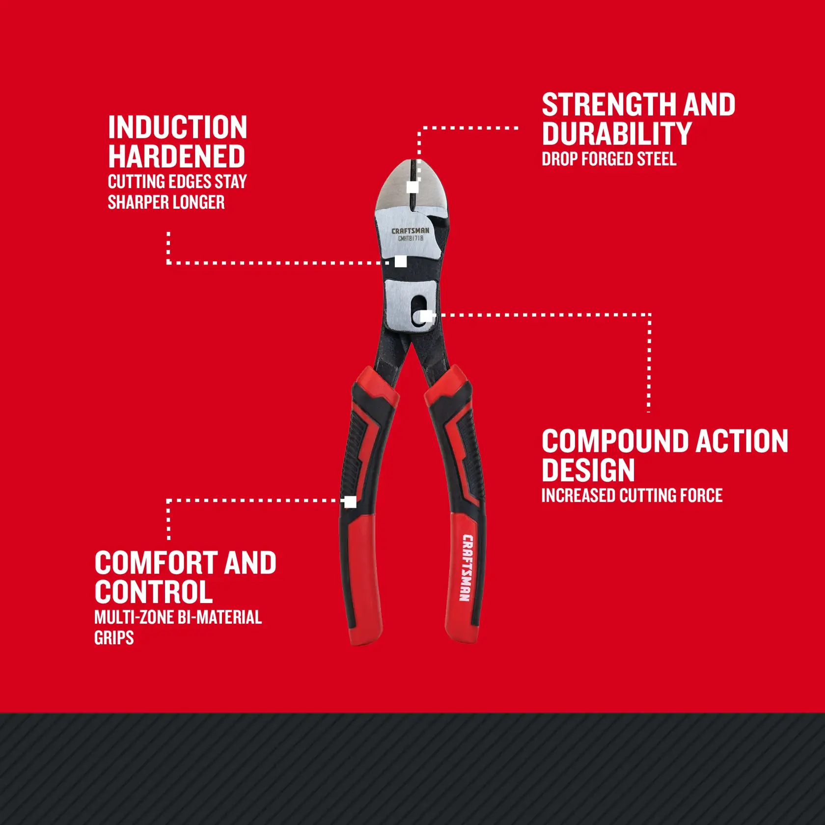CRAFTSMAN CMHT81718 8-In. Compound Action Diagonal Pliers Walkaround