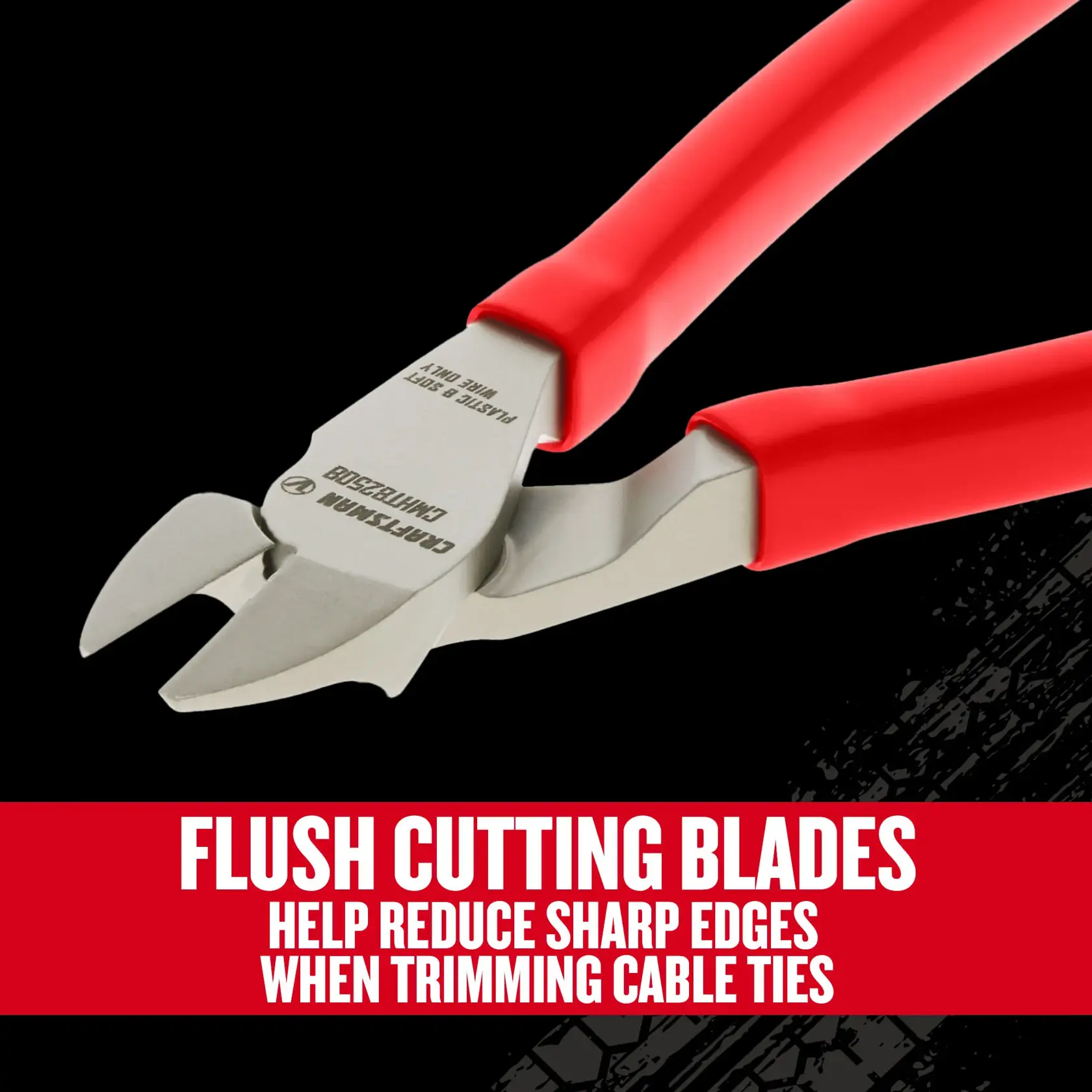 Graphic of CRAFTSMAN Pliers: Diagonal highlighting product features