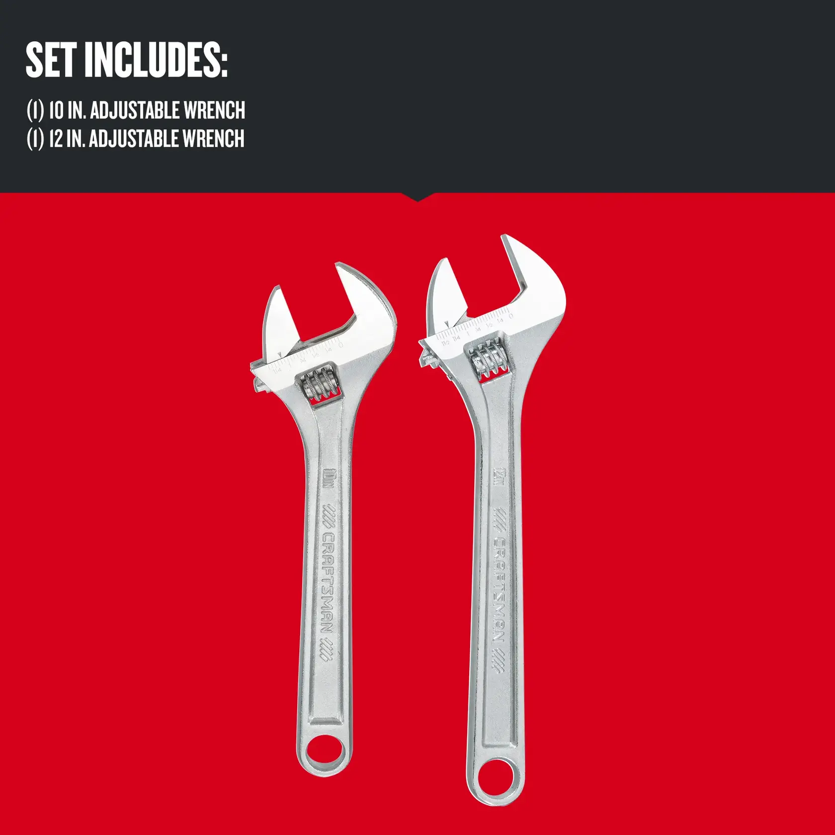 Graphic of CRAFTSMAN Wrenches: Adjustable highlighting product features