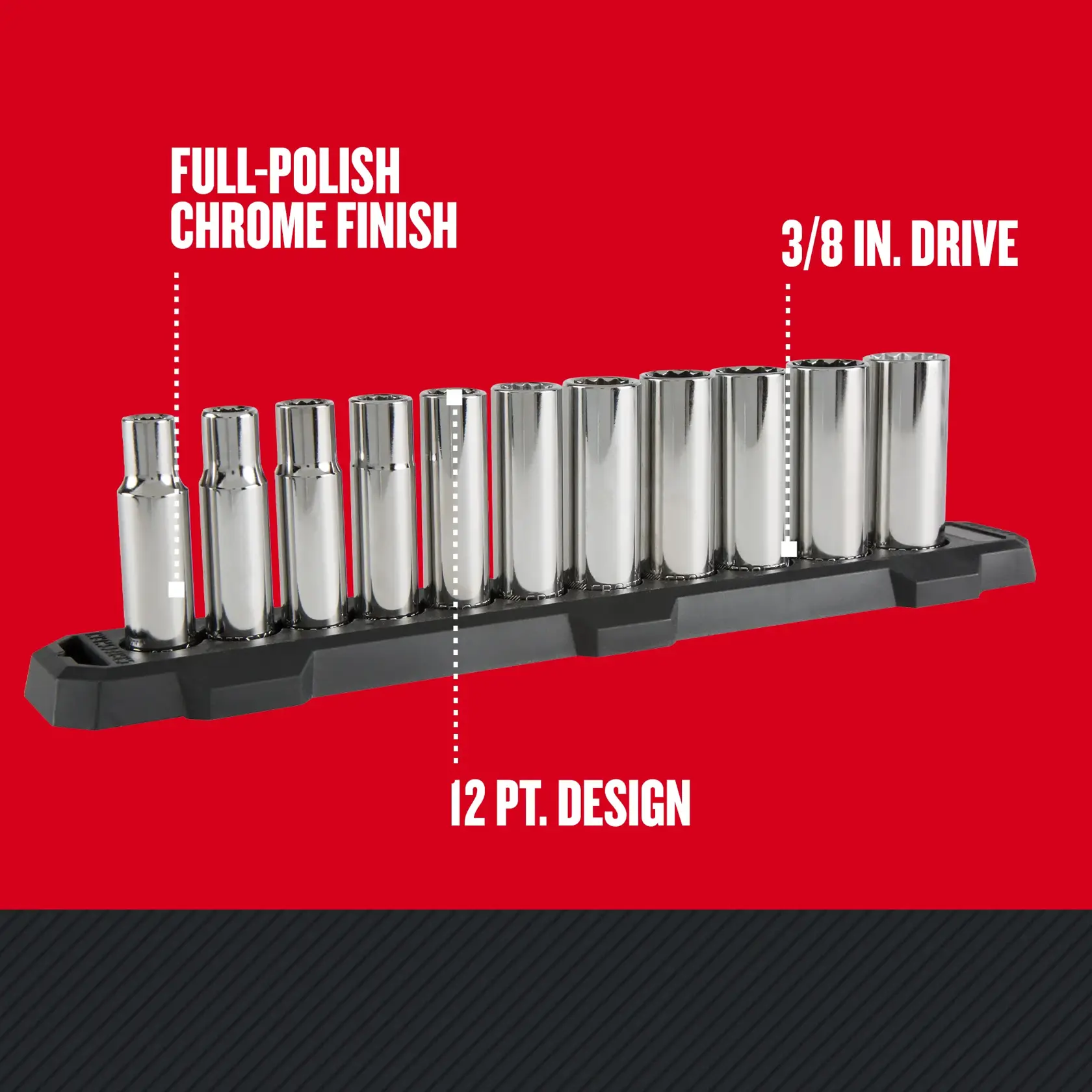 Graphic of CRAFTSMAN Sockets: Set highlighting product features