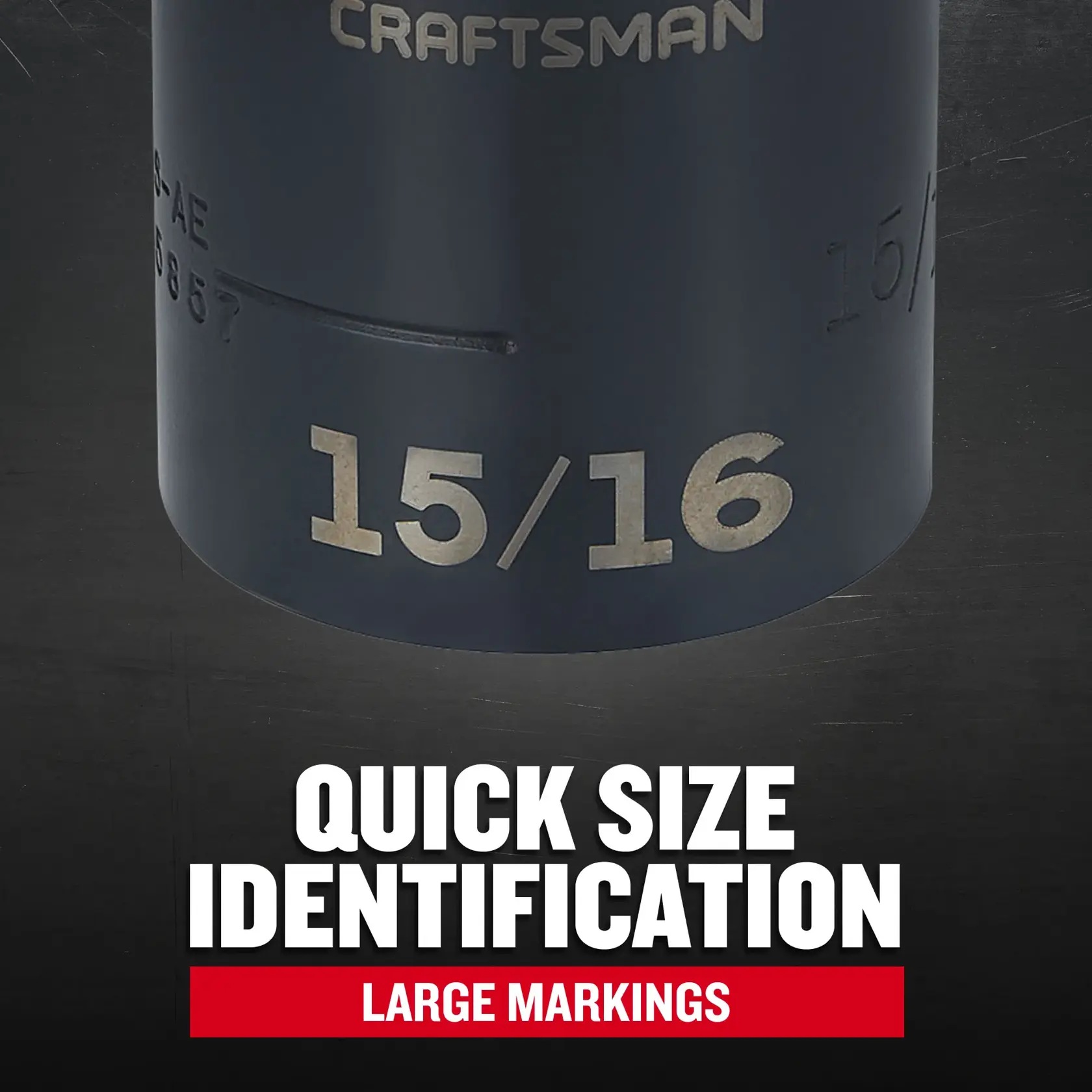 Craftsman CMMT15857 1/2 in Drive 15/16 in. 6 Point SAE Shallow Impact Socket F+B