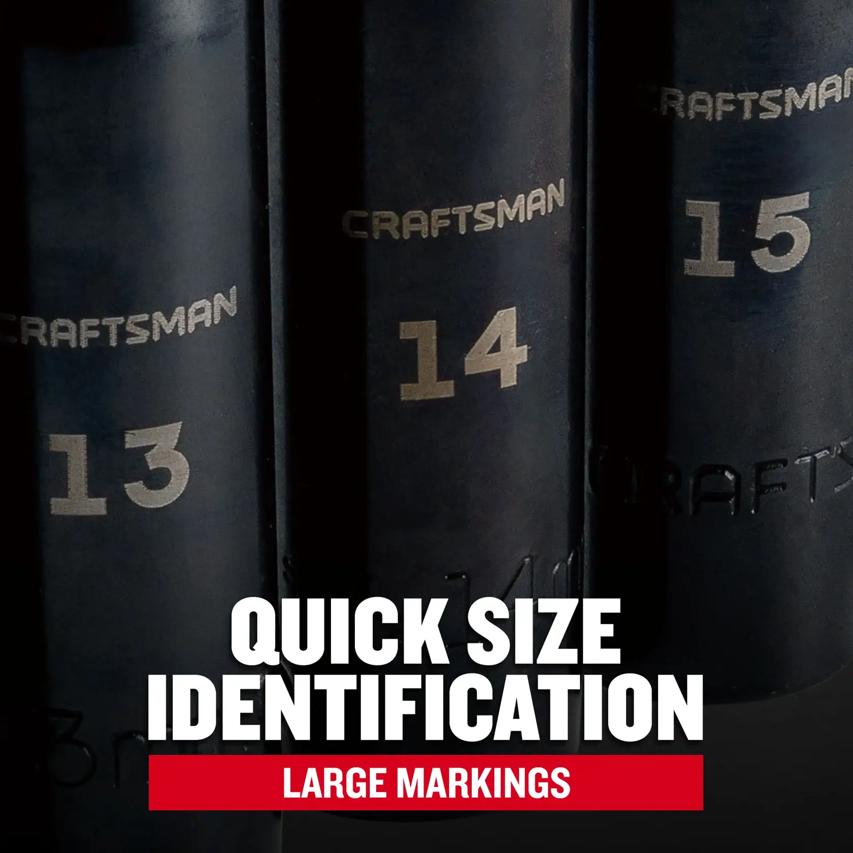 Craftsman CMMT15887 12 pc 1/2 in. Metric Deep Impact Socket Set F+B