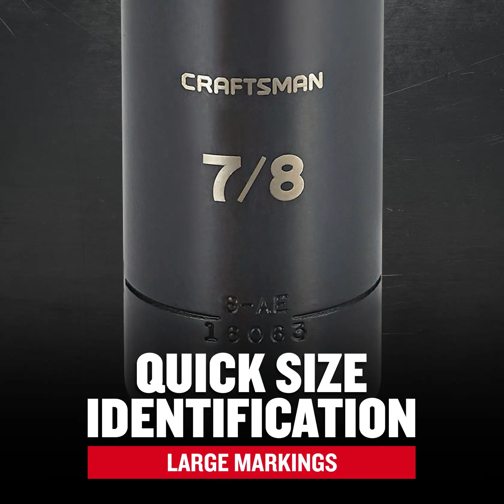 Craftsman CMMT16063 1/2 in. Drive 7/8 in. SAE Deep Impact Socket F+B