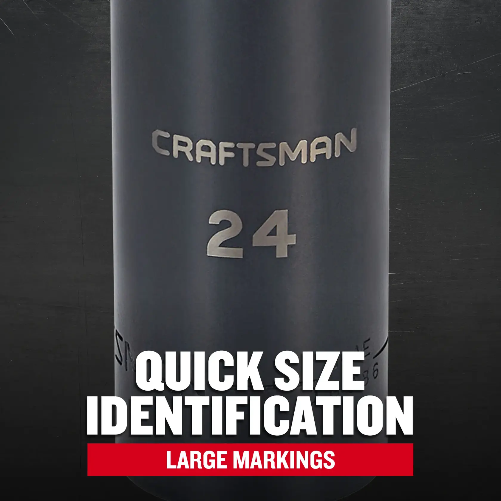 Craftsman CMMT16086 1/2 in. Drive 24 mm Metric Deep Impact Socket F+B