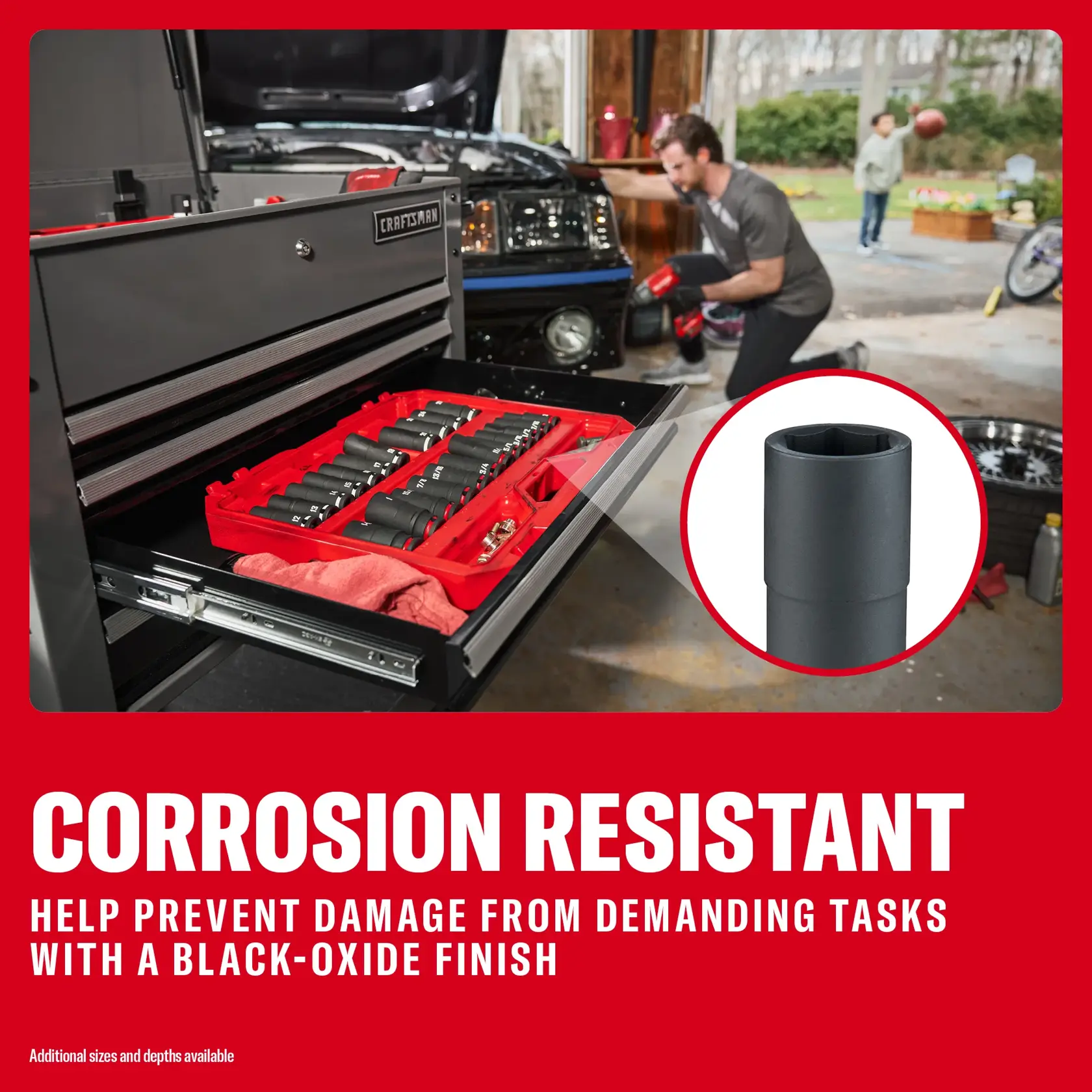 CRAFTSMAN socket graphics, corrosion resistant, SKUs: 0-29-808, CMMT16867, CMMT16852, CMMT14011, CMMT14006, CMMT16832
