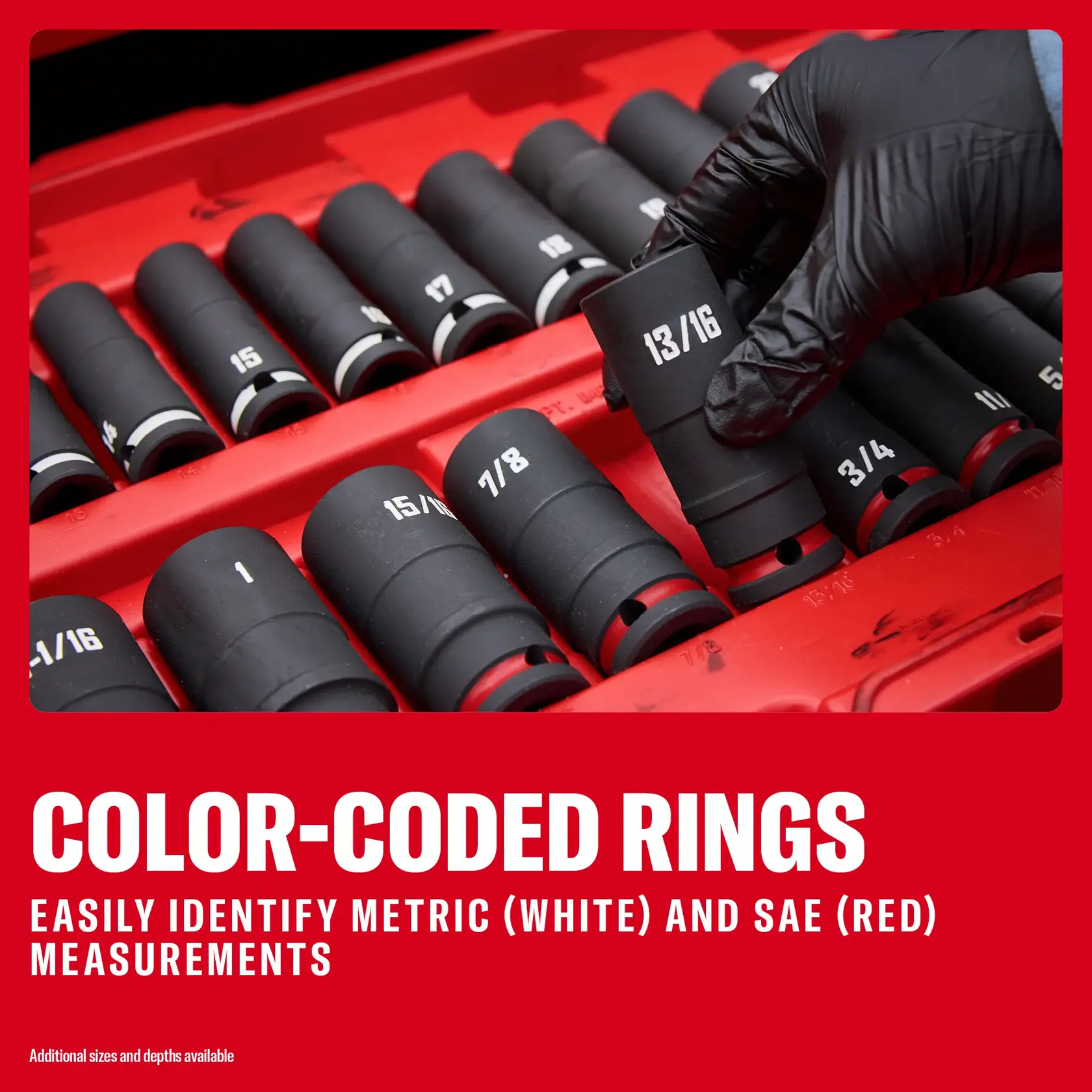 CRAFTSMAN sockets with color rings. SKUs: 0-29-808,CMMT16997,CMMT16893,CMMT16175,CMMT16899,CMMT16995,CMMT16998,CMMT16174,CMMT