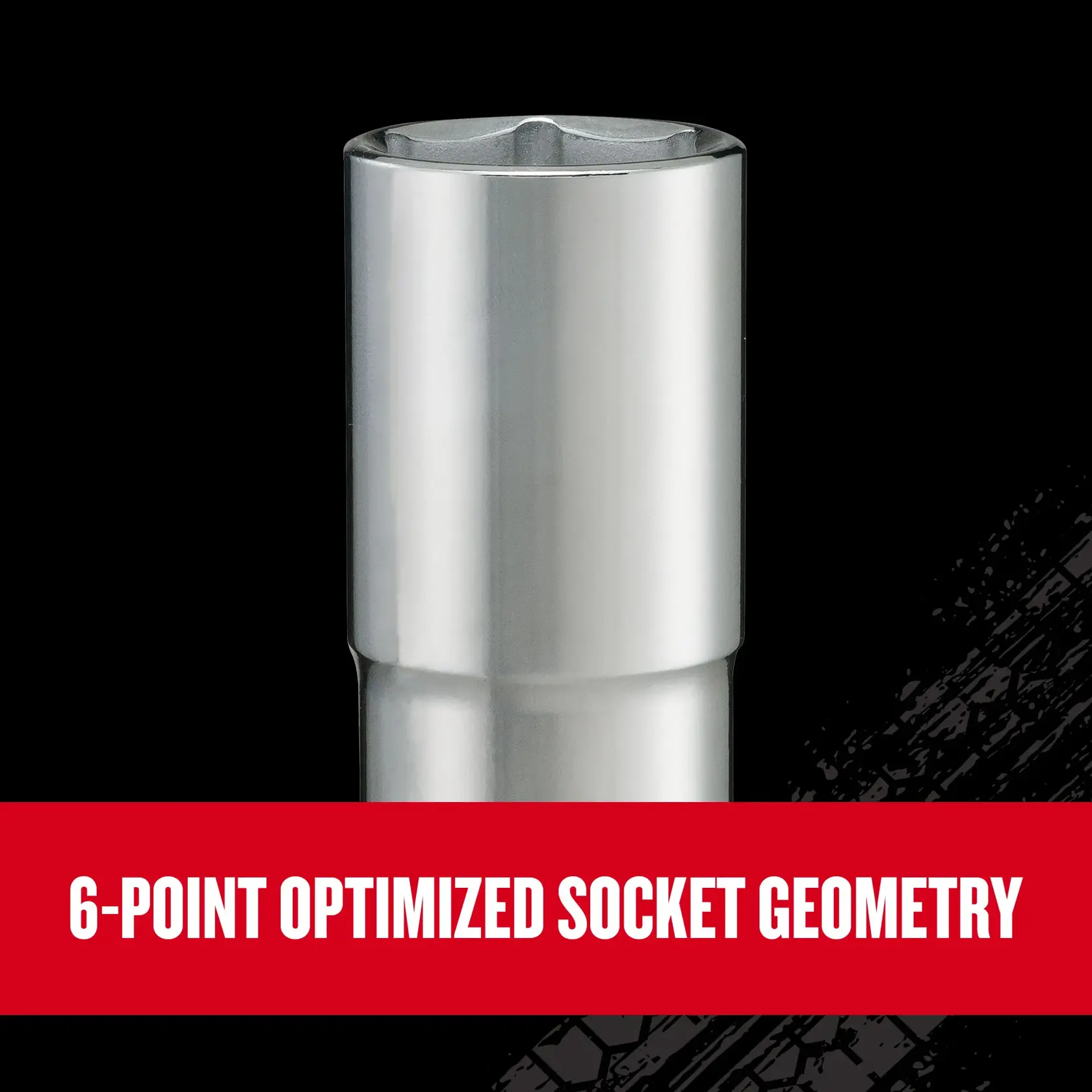 Graphic of CRAFTSMAN Sockets: 6-Point highlighting product features