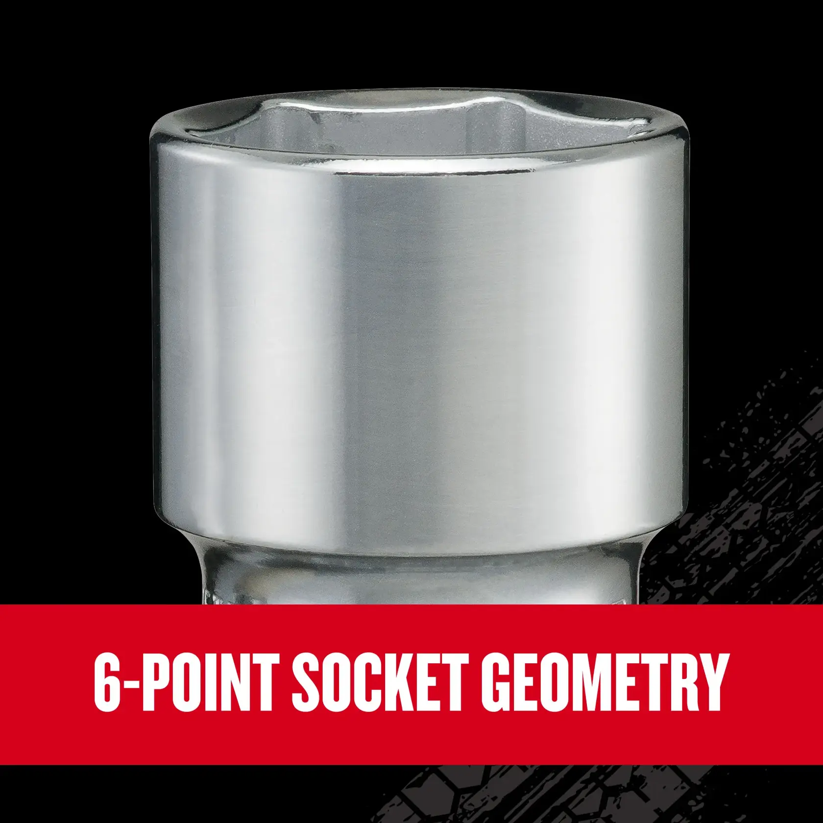 Graphic of CRAFTSMAN Sockets: 6-Point highlighting product features