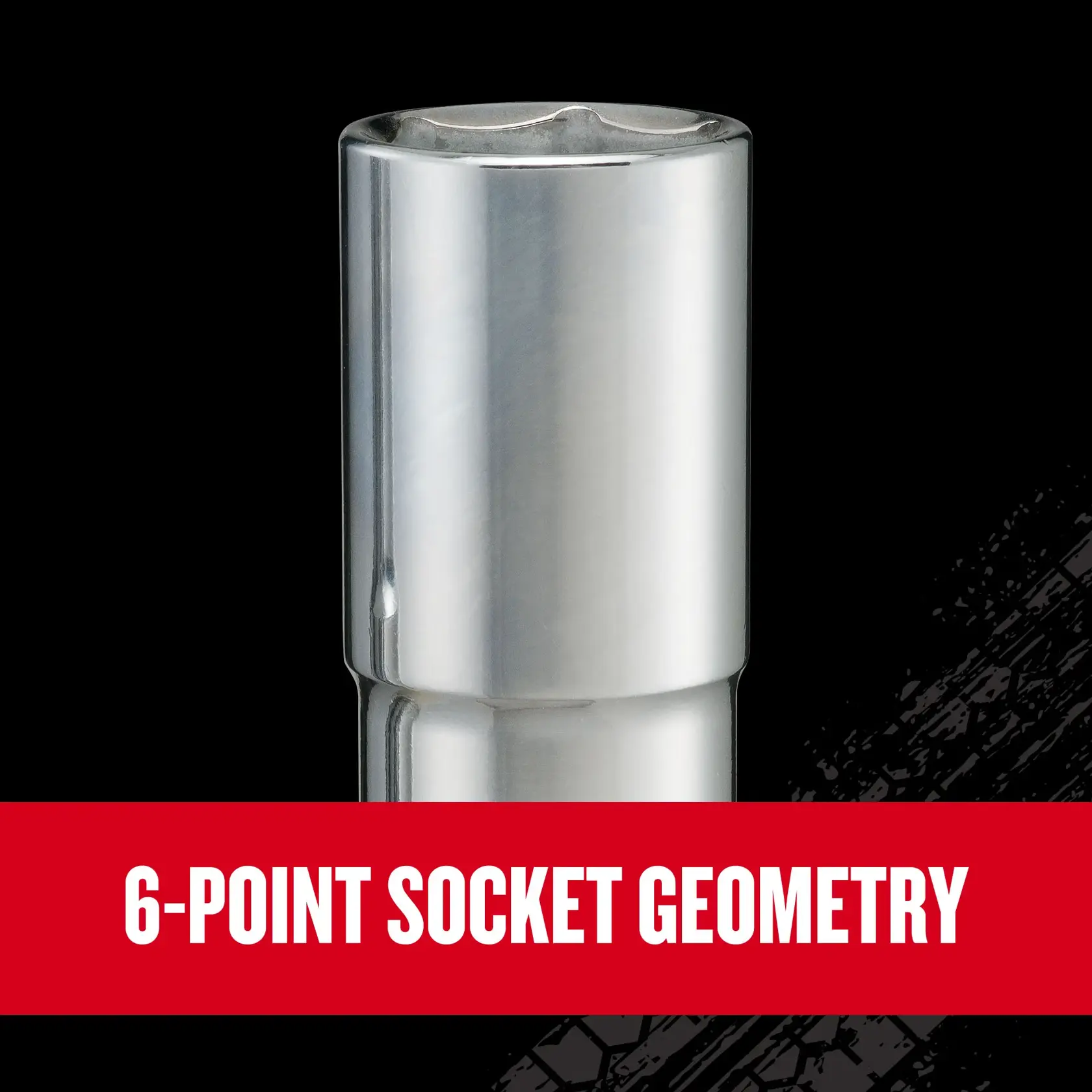 Graphic of CRAFTSMAN Sockets: 6-Point highlighting product features