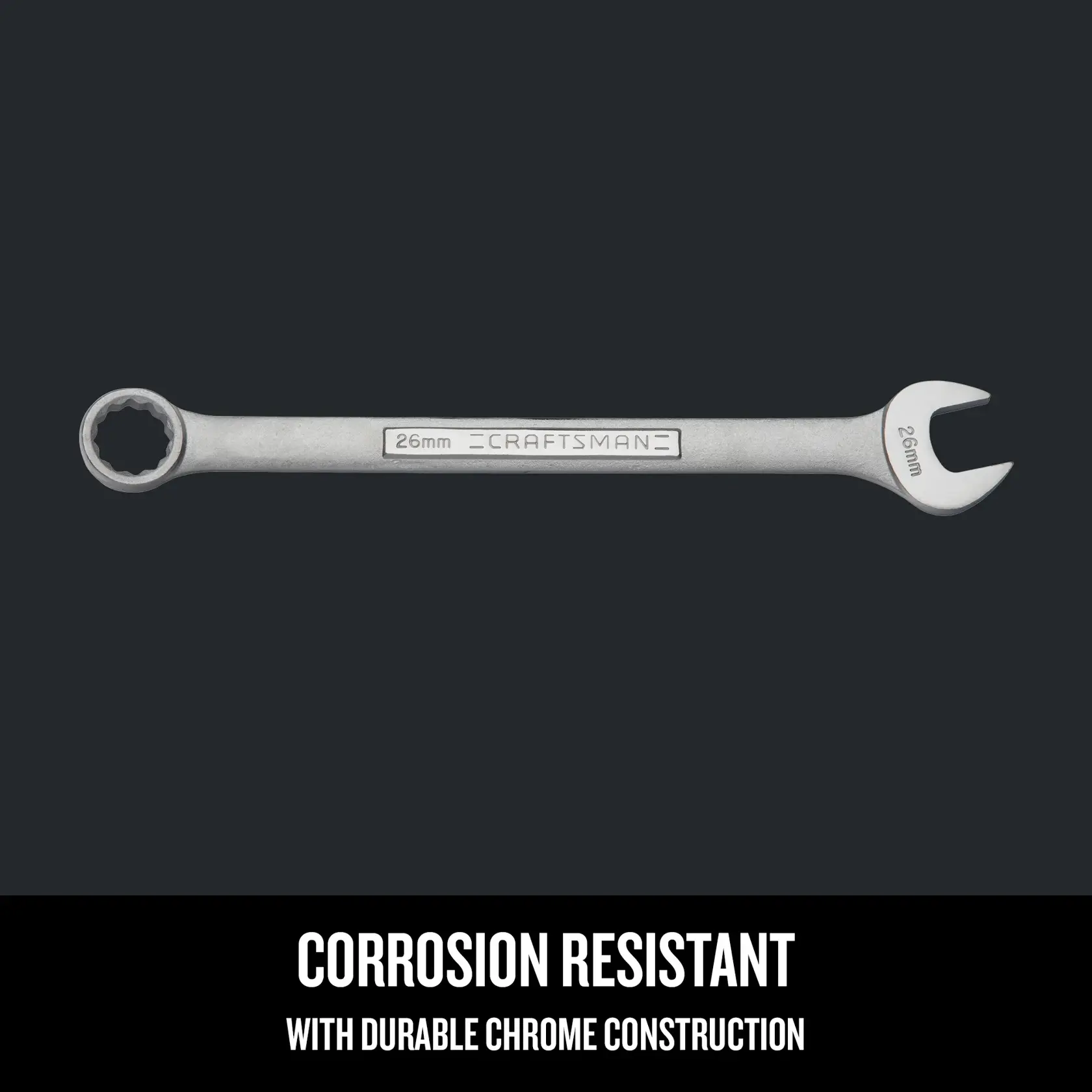 Graphic of CRAFTSMAN Wrenches: Combination highlighting product features