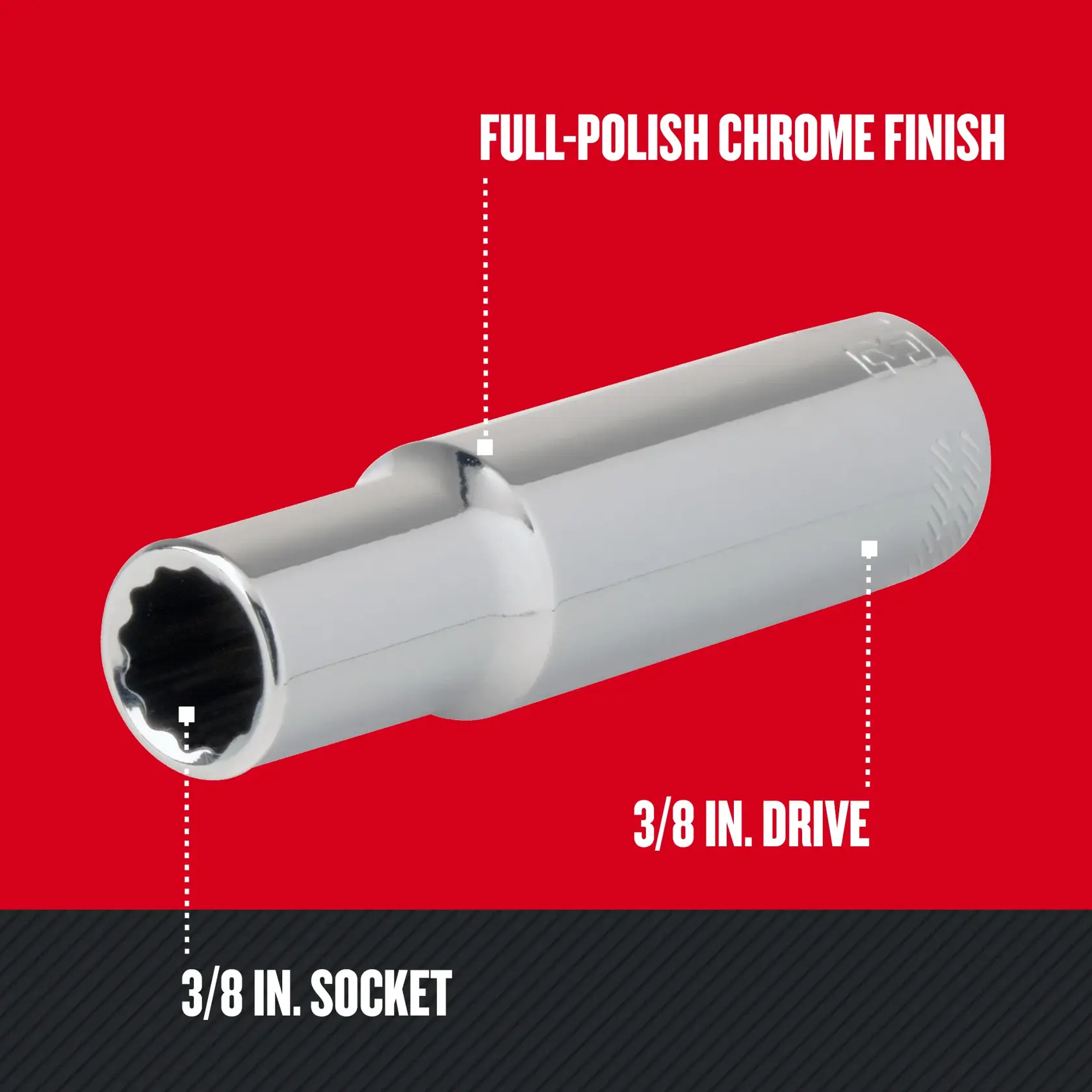 Graphic of CRAFTSMAN Sockets: 12-Point highlighting product features