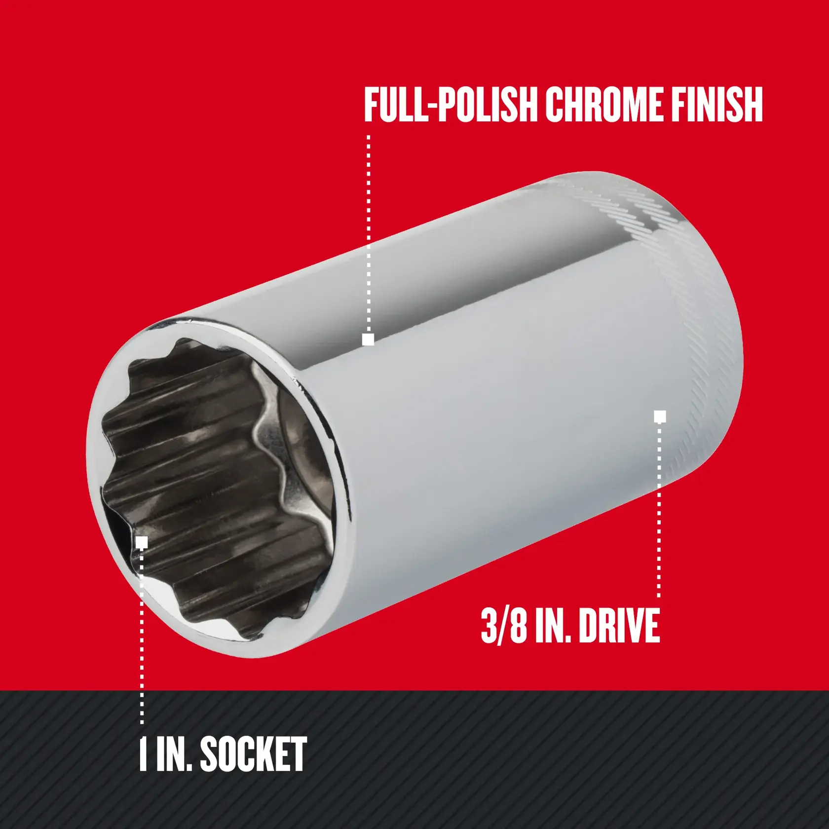 Graphic of CRAFTSMAN Sockets: 12-Point highlighting product features