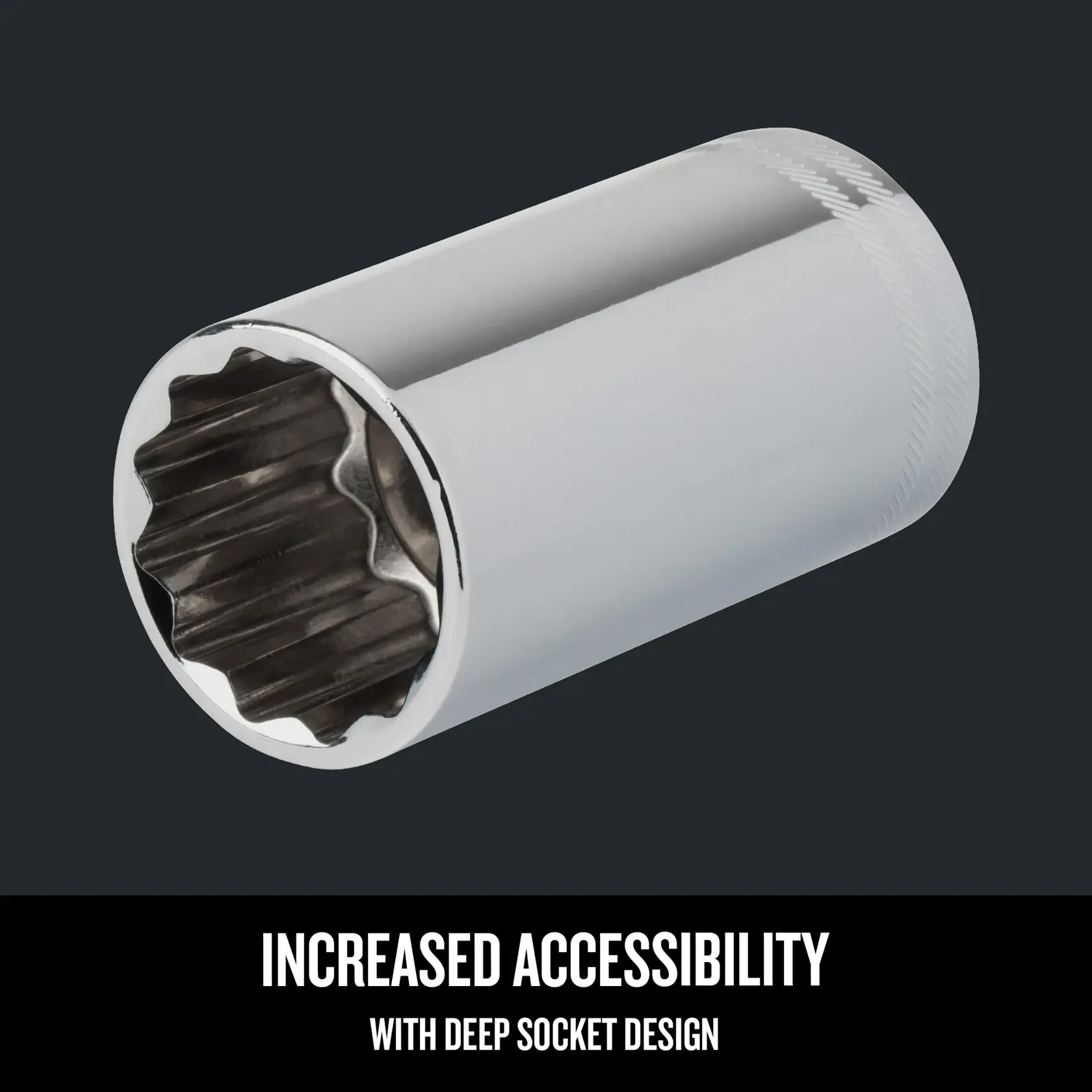 Graphic of CRAFTSMAN Sockets: 12-Point highlighting product features