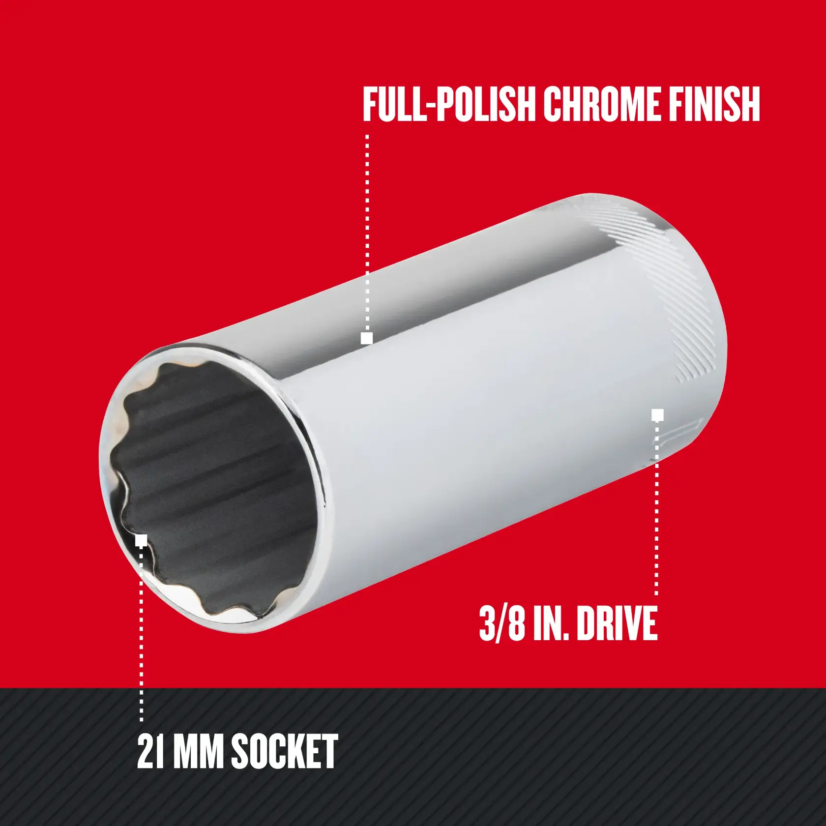 Graphic of CRAFTSMAN Sockets: 12-Point highlighting product features