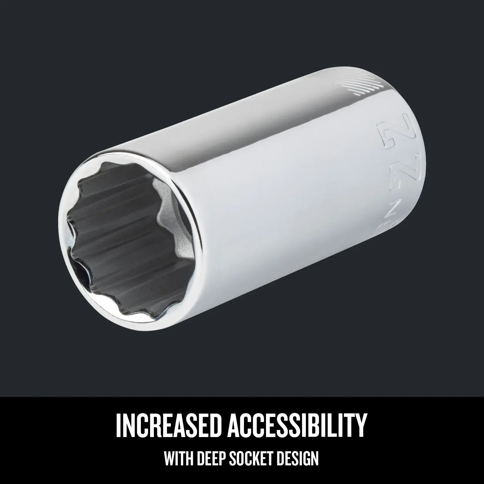 Graphic of CRAFTSMAN Sockets: 12-Point highlighting product features