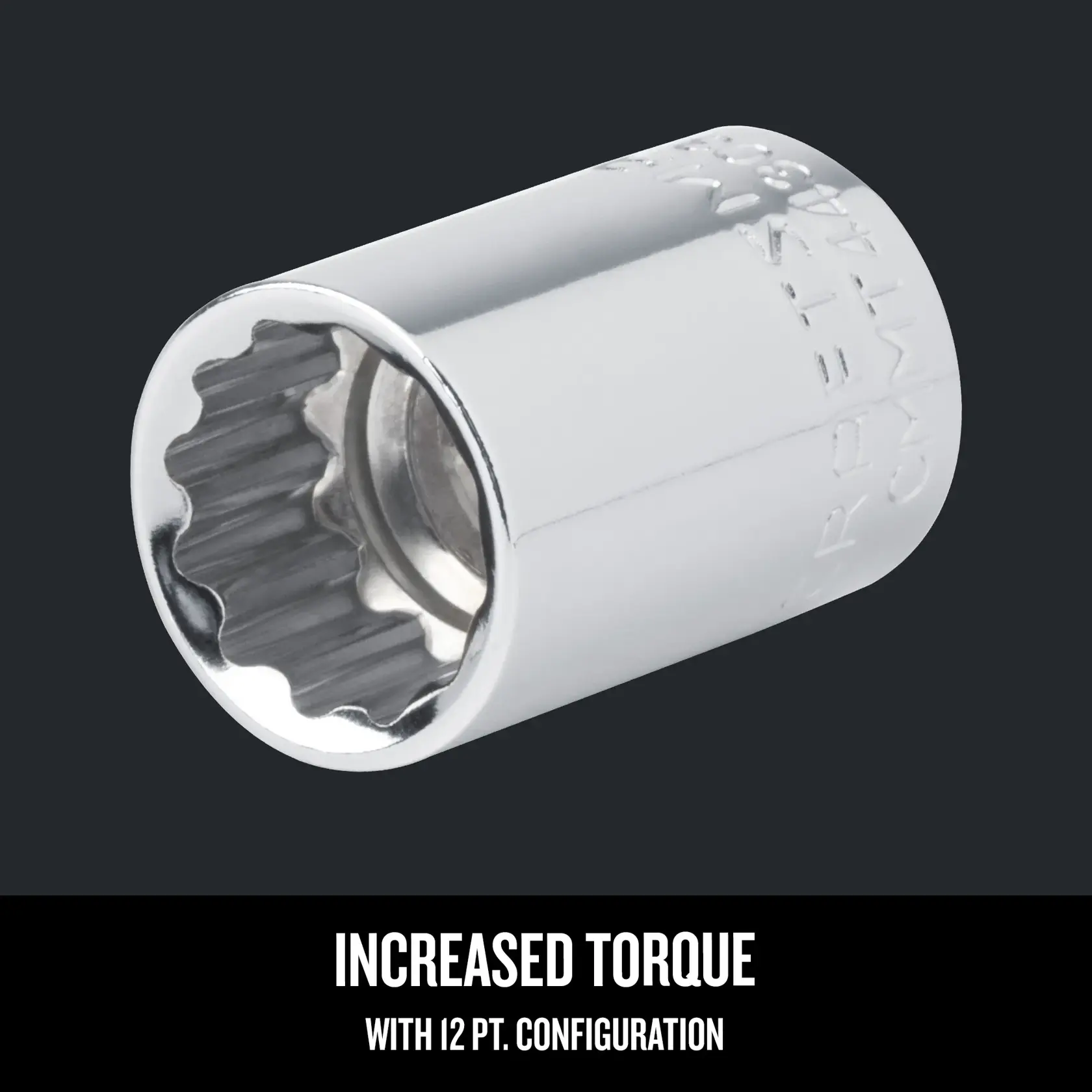 Graphic of CRAFTSMAN Sockets: 12-Point highlighting product features