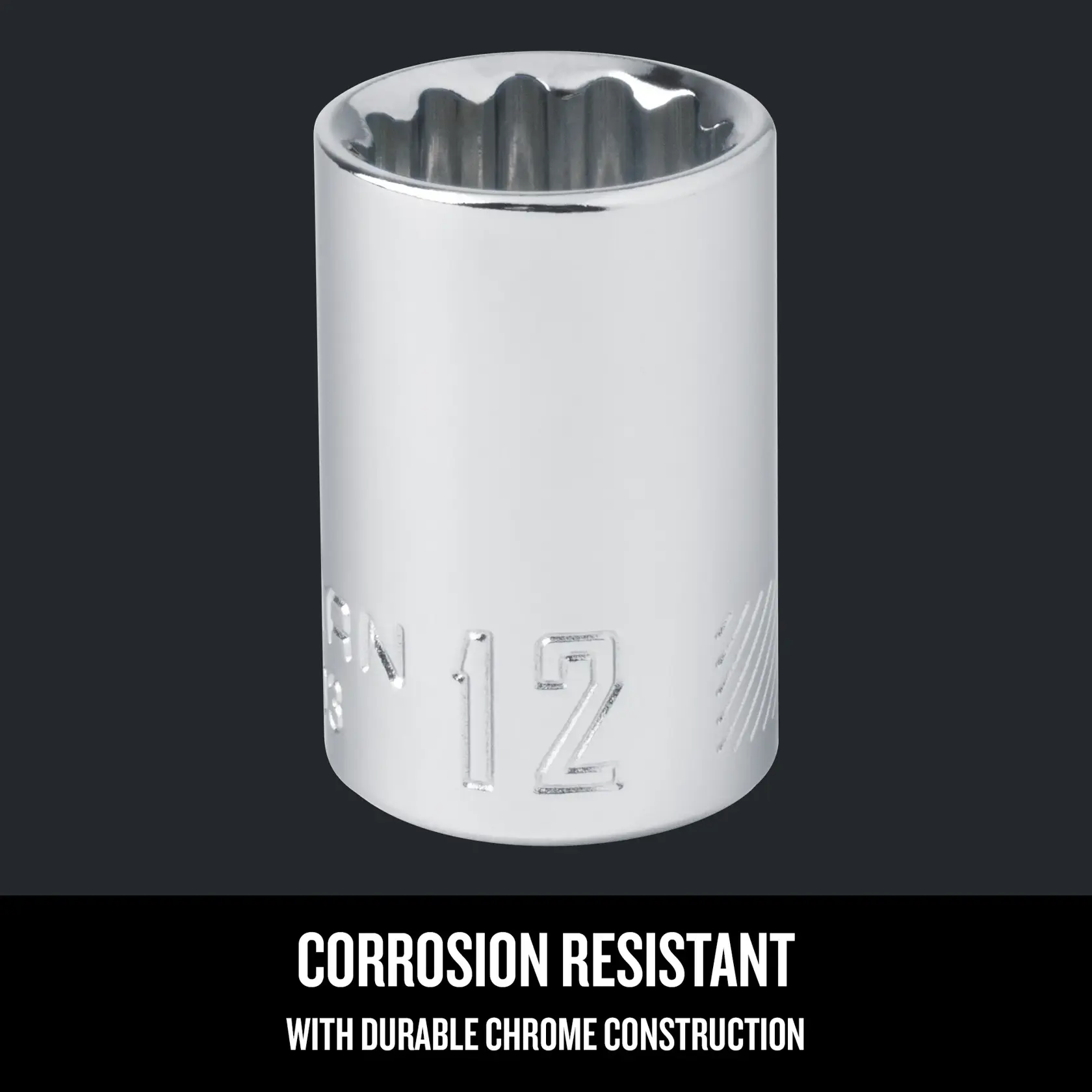 Graphic of CRAFTSMAN Sockets: 12-Point highlighting product features