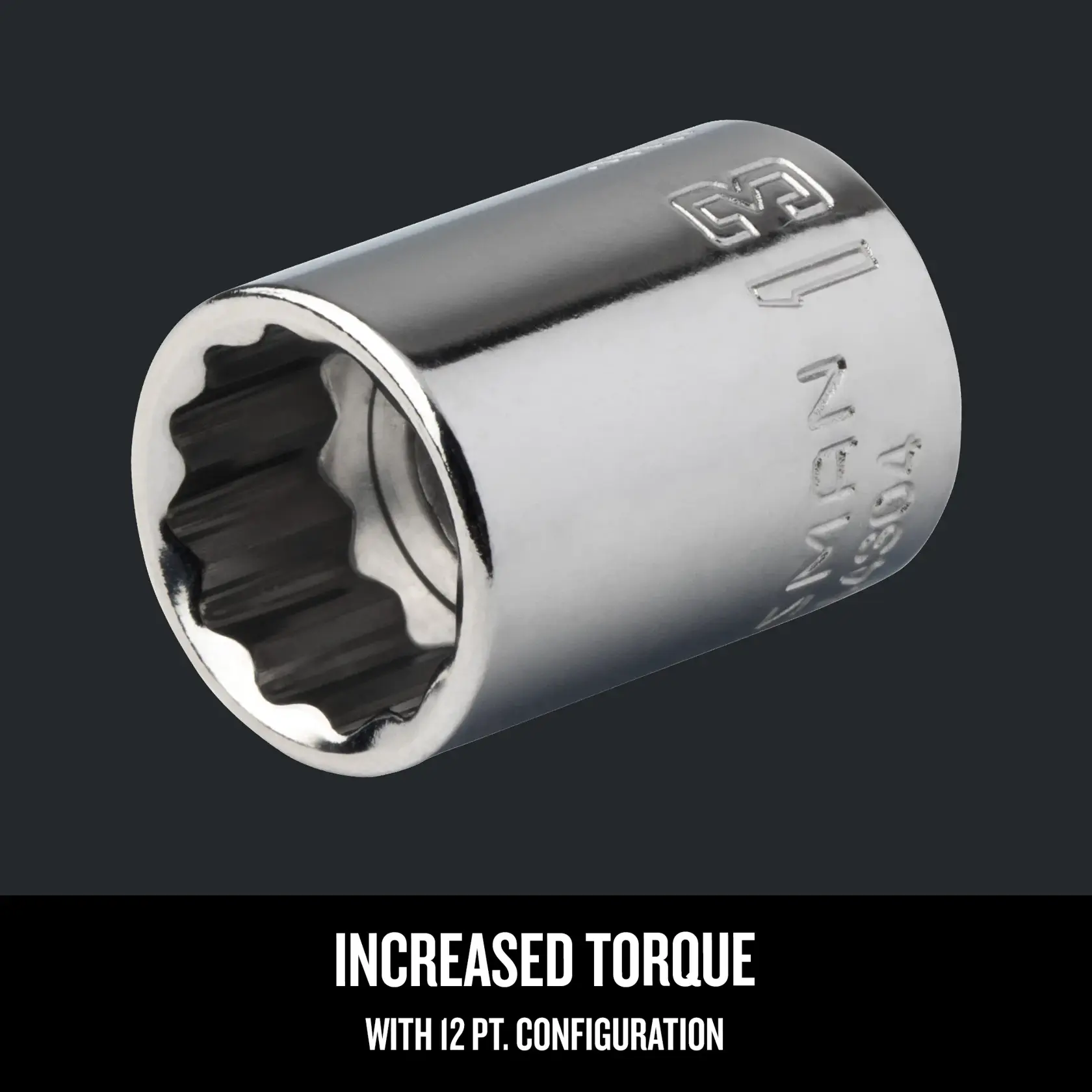 Graphic of CRAFTSMAN Sockets: 12-Point highlighting product features