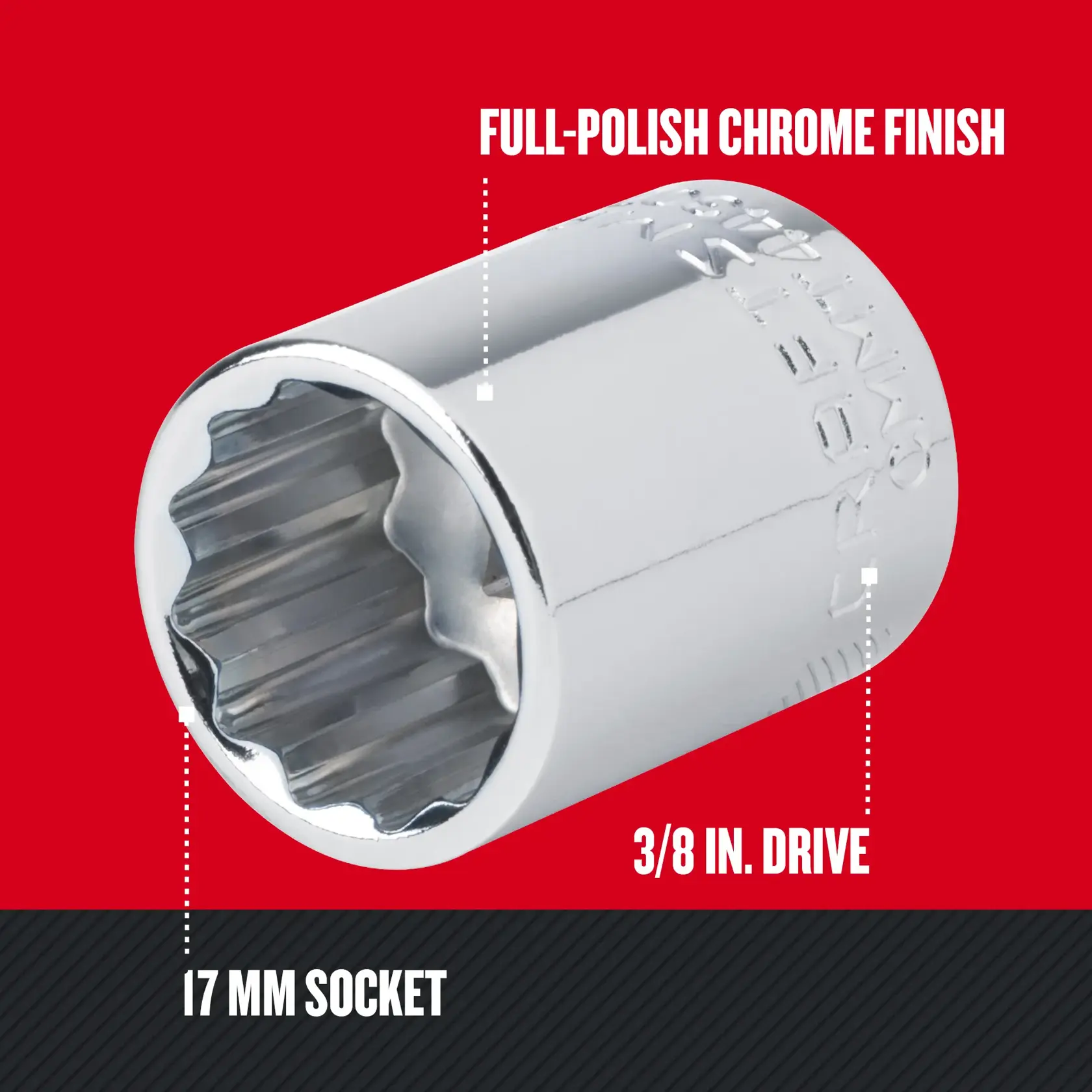 Graphic of CRAFTSMAN Sockets: 12-Point highlighting product features