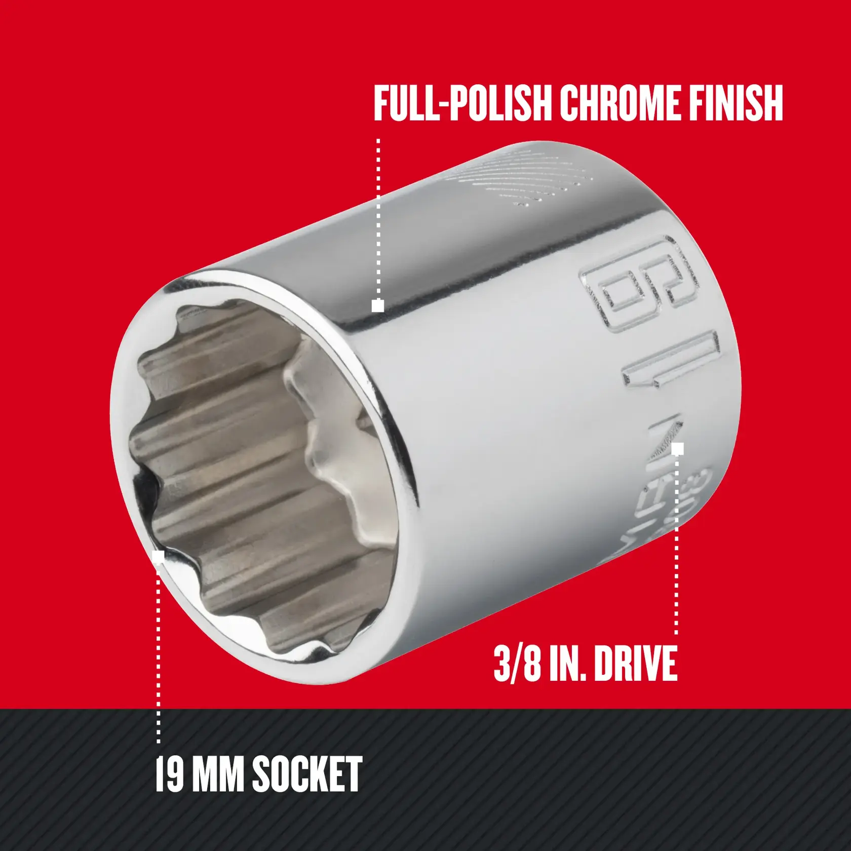 Graphic of CRAFTSMAN Sockets: 12-Point highlighting product features