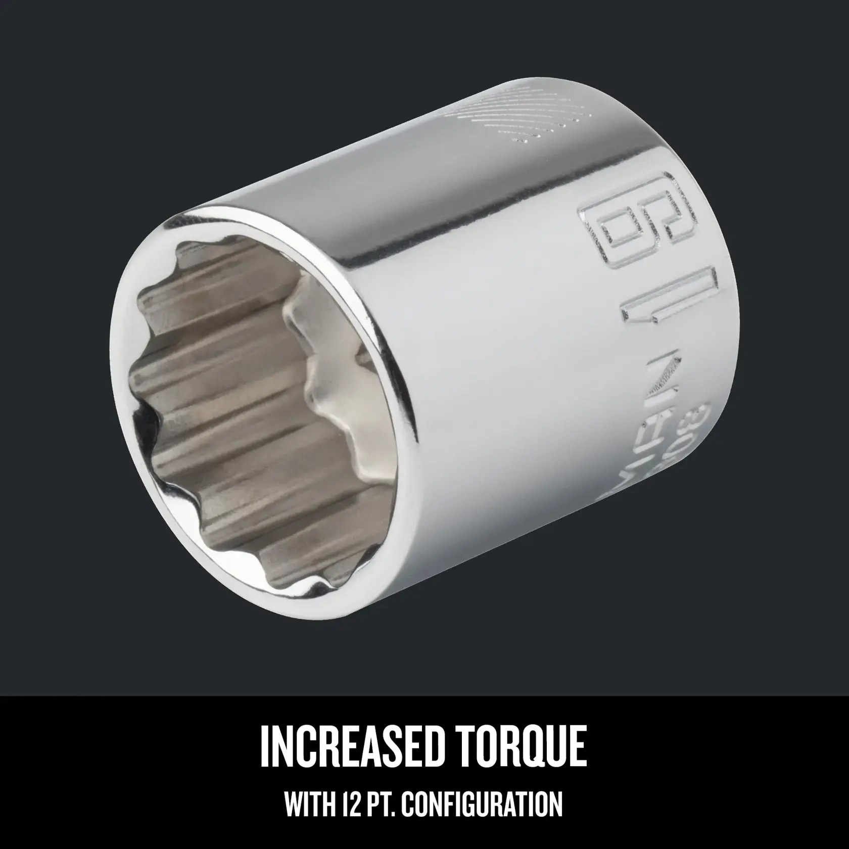 Graphic of CRAFTSMAN Sockets: 12-Point highlighting product features
