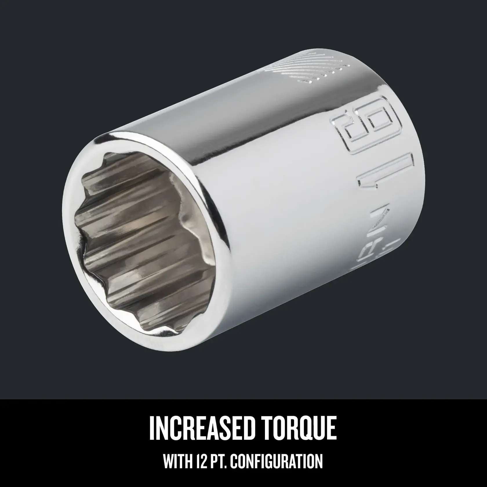 Graphic of CRAFTSMAN Sockets: 12-Point highlighting product features