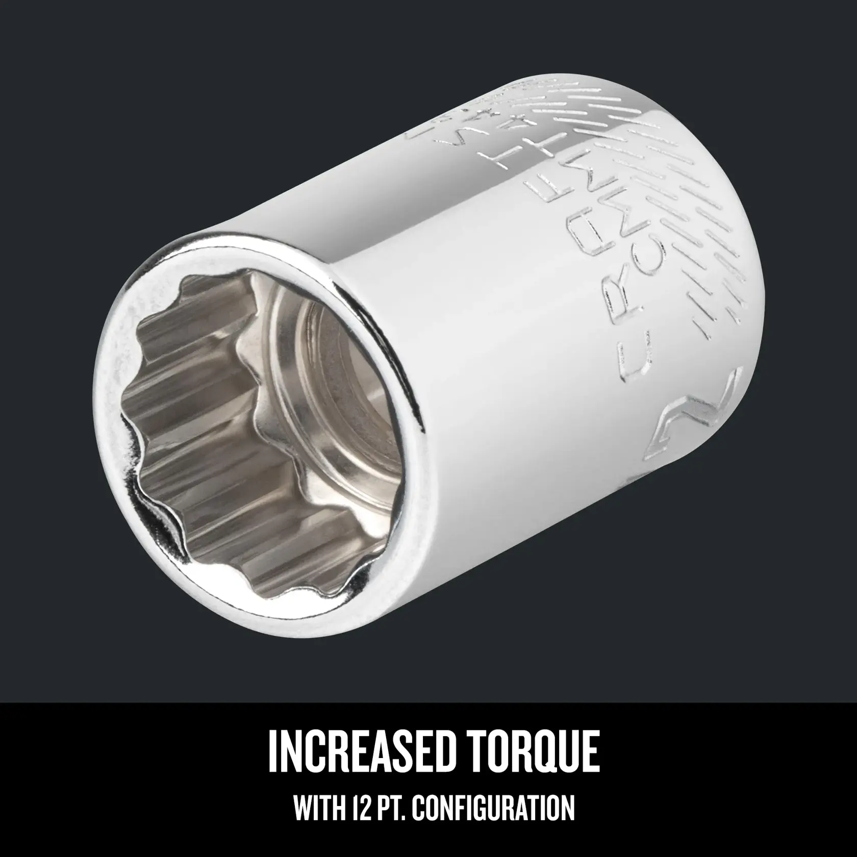 Graphic of CRAFTSMAN Sockets: 12-Point highlighting product features