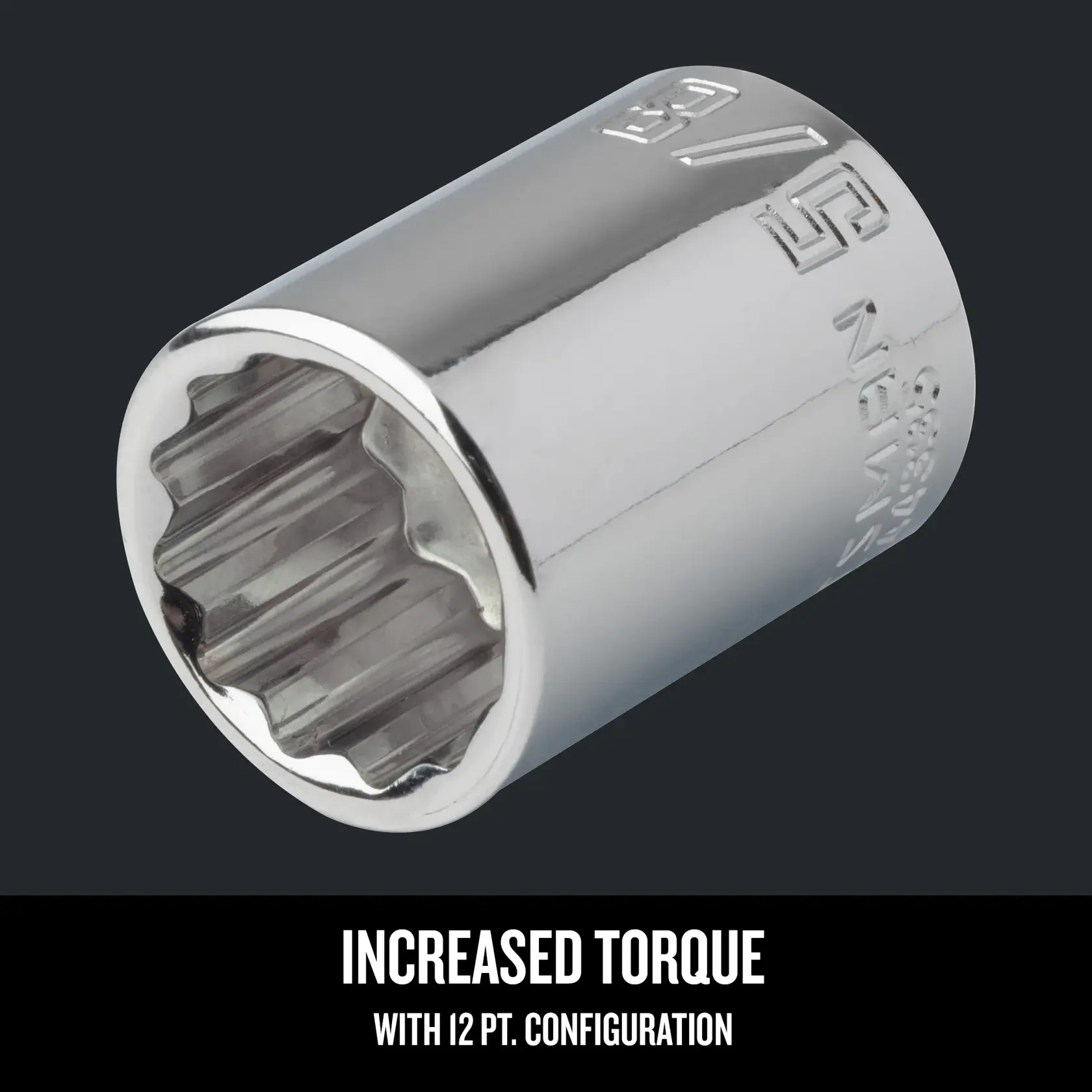 Graphic of CRAFTSMAN Sockets: 12-Point highlighting product features