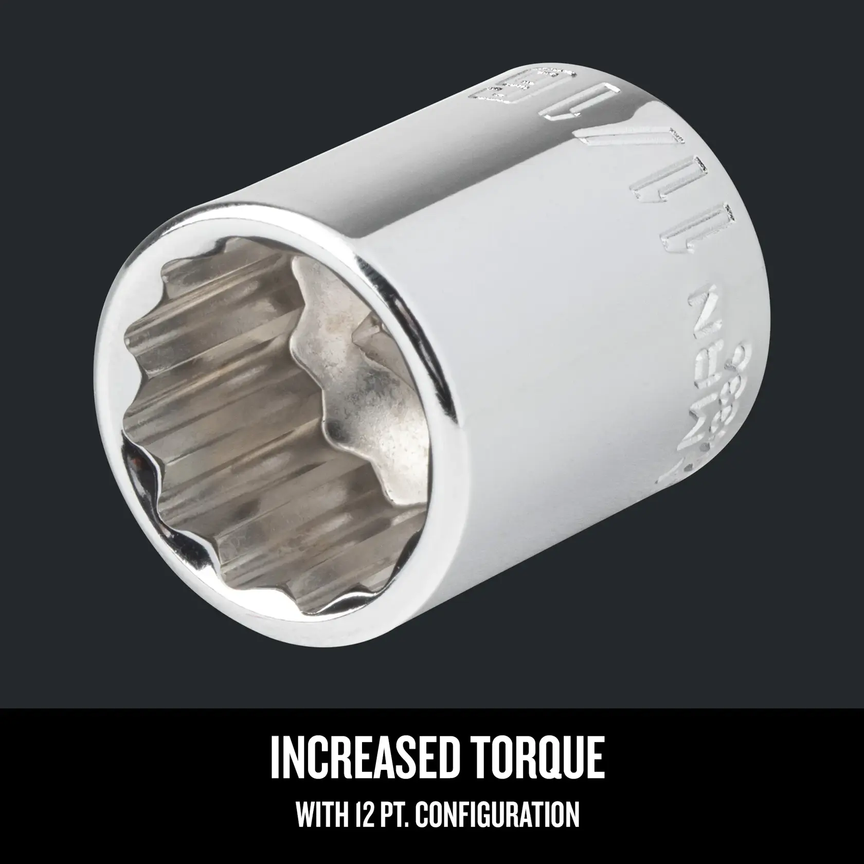Graphic of CRAFTSMAN Sockets: 12-Point highlighting product features