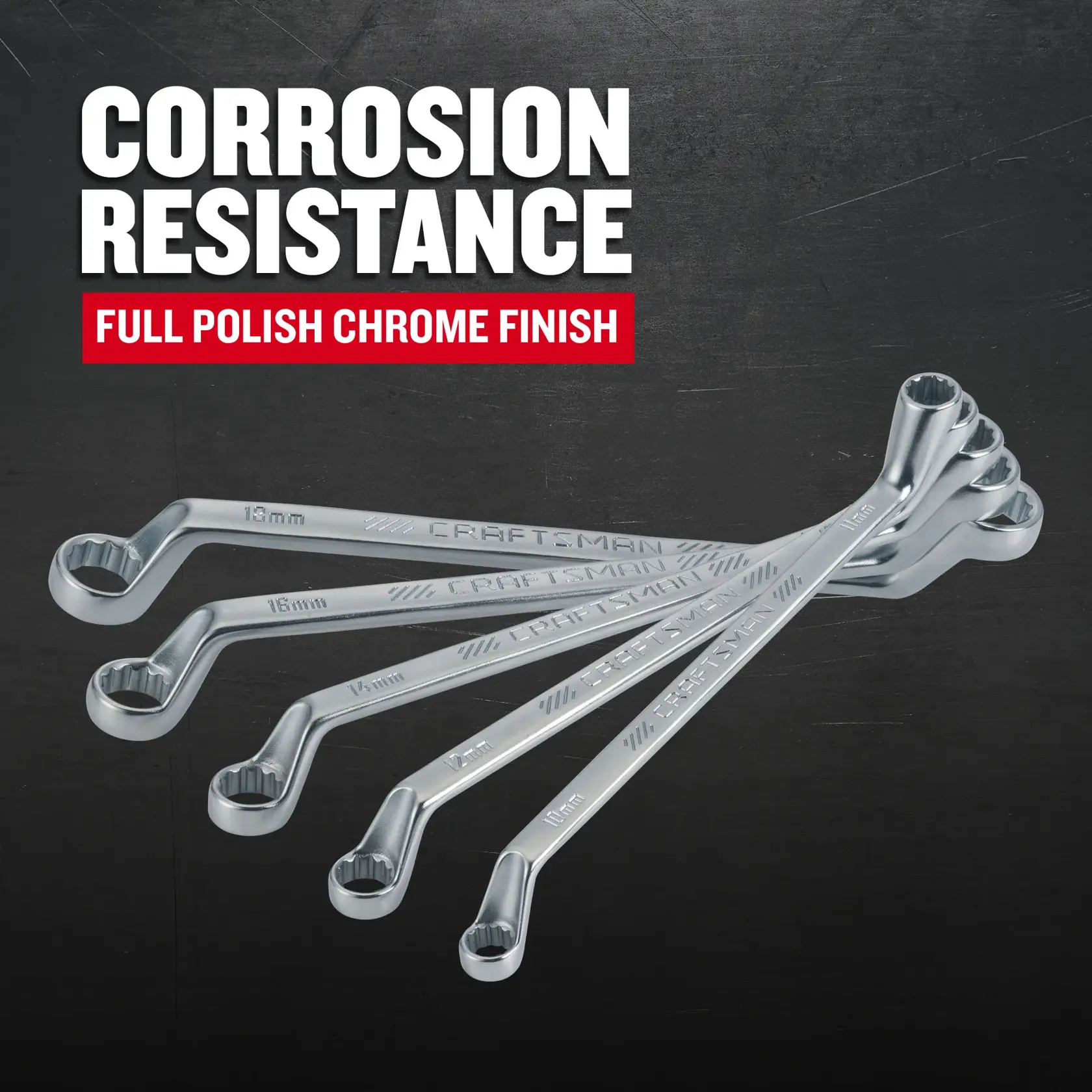 Craftsman CMMT44349 5 pc SAE Offset Box End Wrench Set F+B