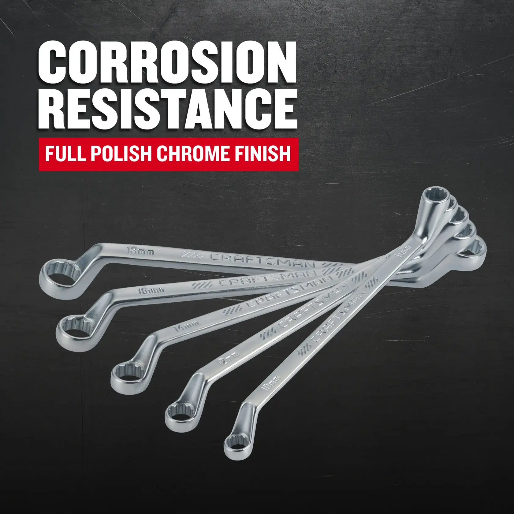 Craftsman CMMT44350 5 pc Metric Offset Box Wrench Set F+B