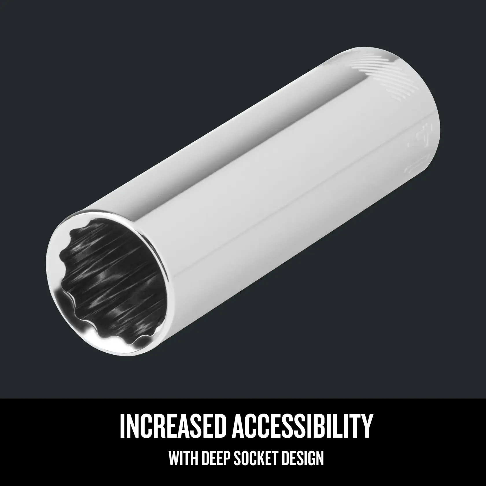 Graphic of CRAFTSMAN Sockets: 12-Point highlighting product features