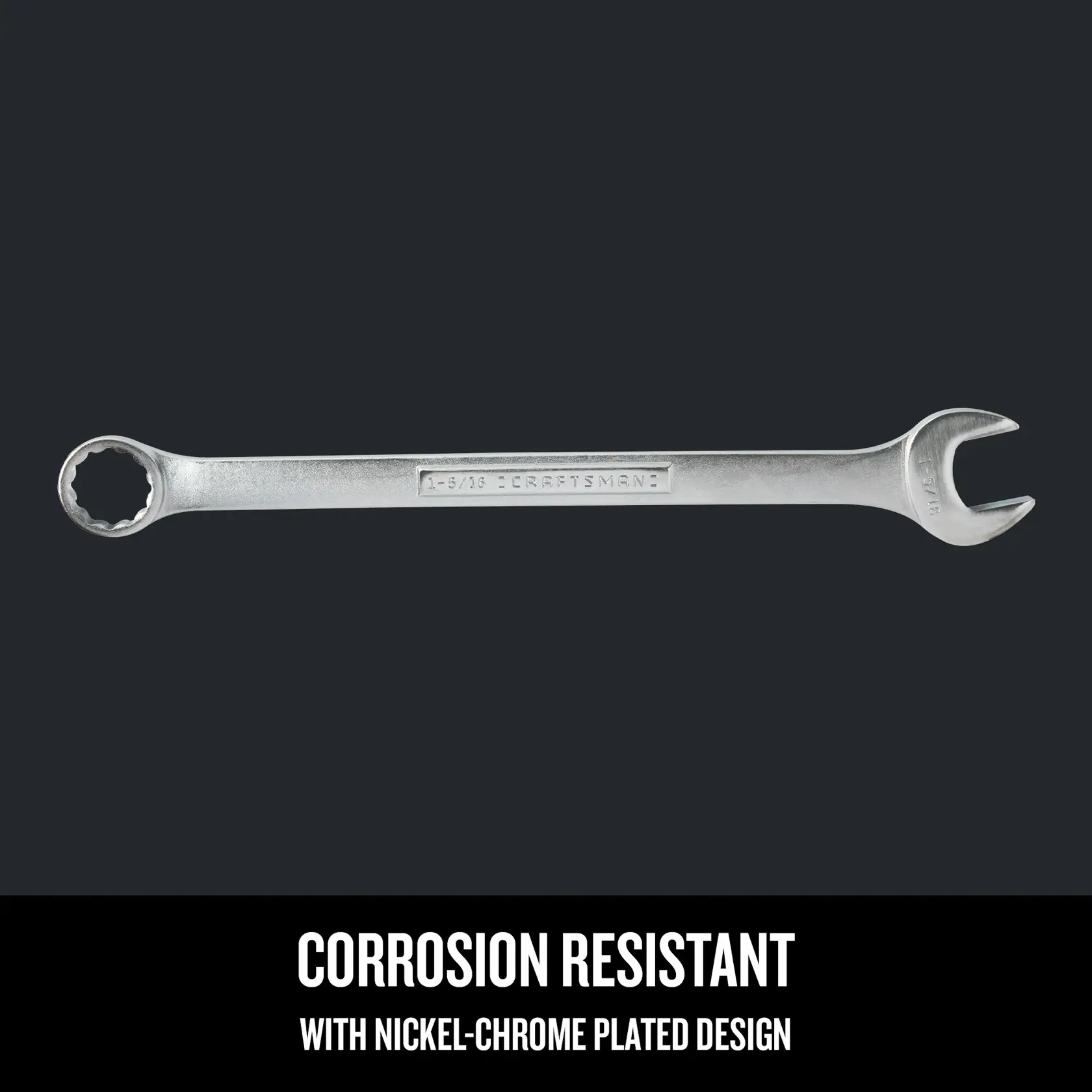Graphic of CRAFTSMAN Wrenches: Combination highlighting product features