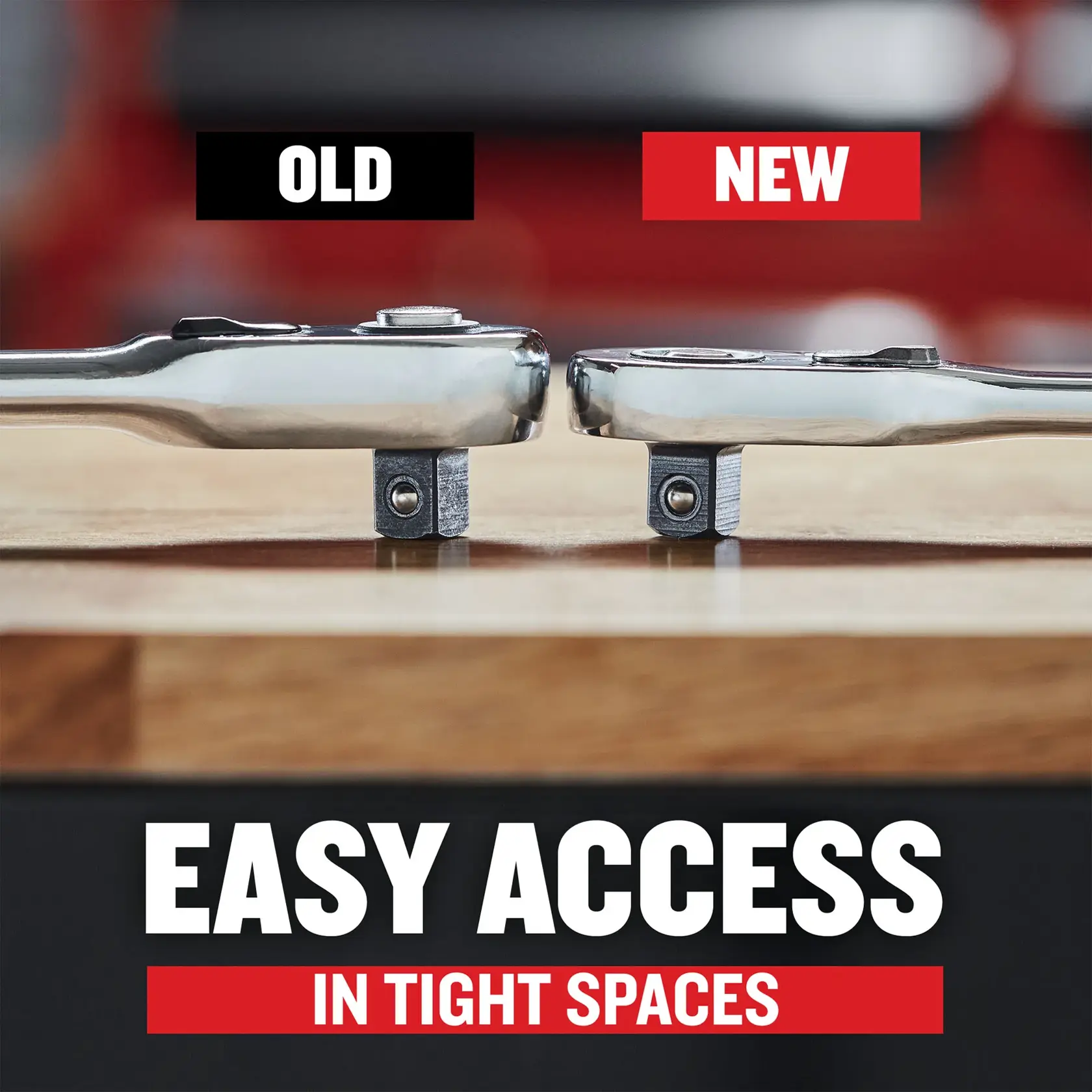 Easy Access in Tight Spaces Old vs New Graphic