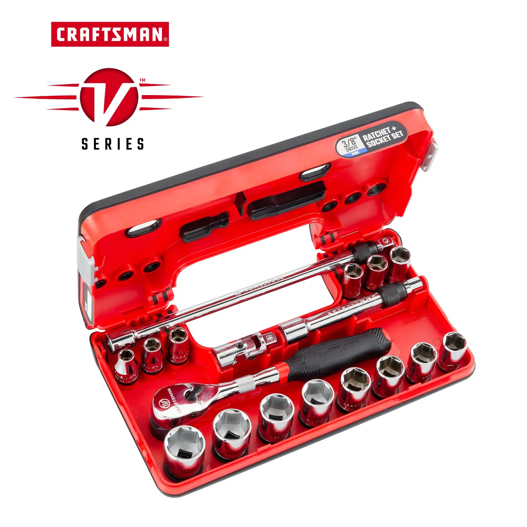 Graphic of CRAFTSMAN Mechanics Tool Set highlighting product features