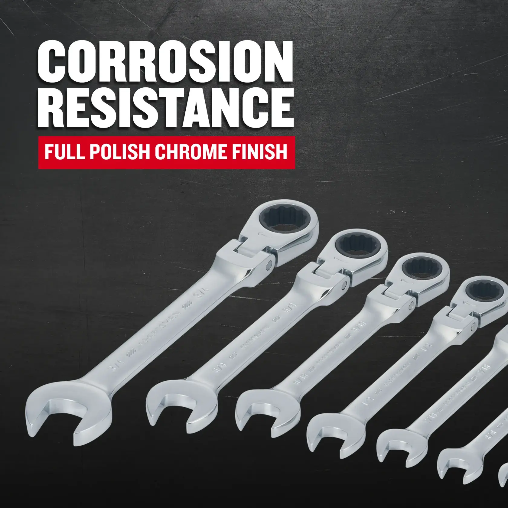 Craftsman CMMT87010 7 pc SAE Flex Reversible Ratchet Set F+B