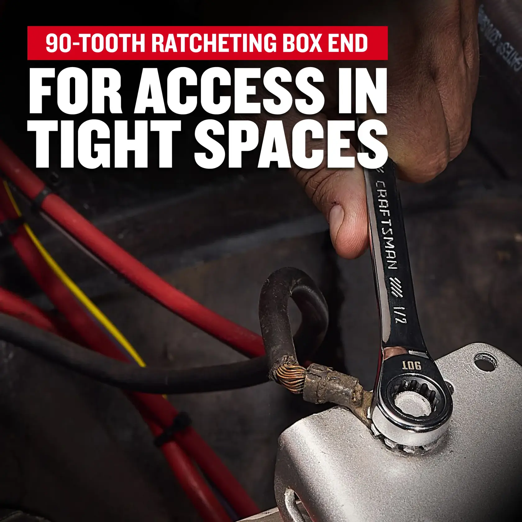 CRAFTSMAN® Best Cost Ratcheting Wrench Access to Tight Spaces