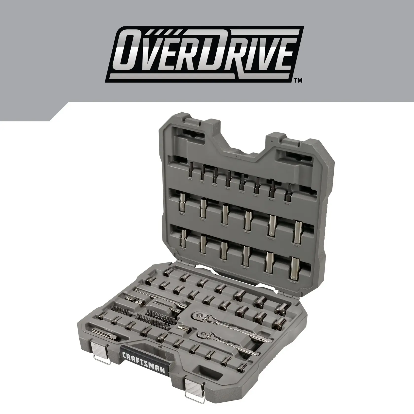 CRAFTSMAN OVERDRIVE 80 PIECE MECHANICS TOOL SET in case