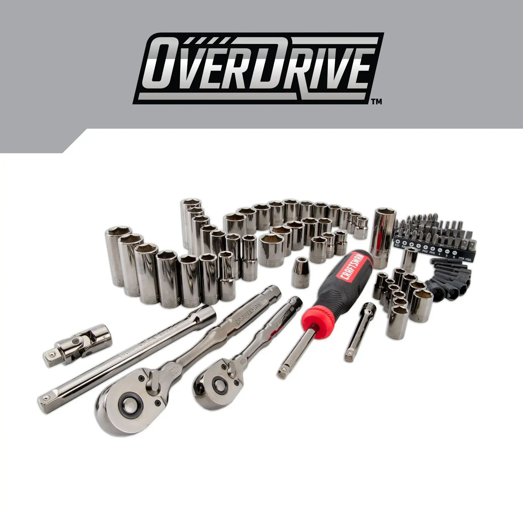 CRAFTSMAN OVERDRIVE 99 PIECE MECHANICS TOOL SET product on white background